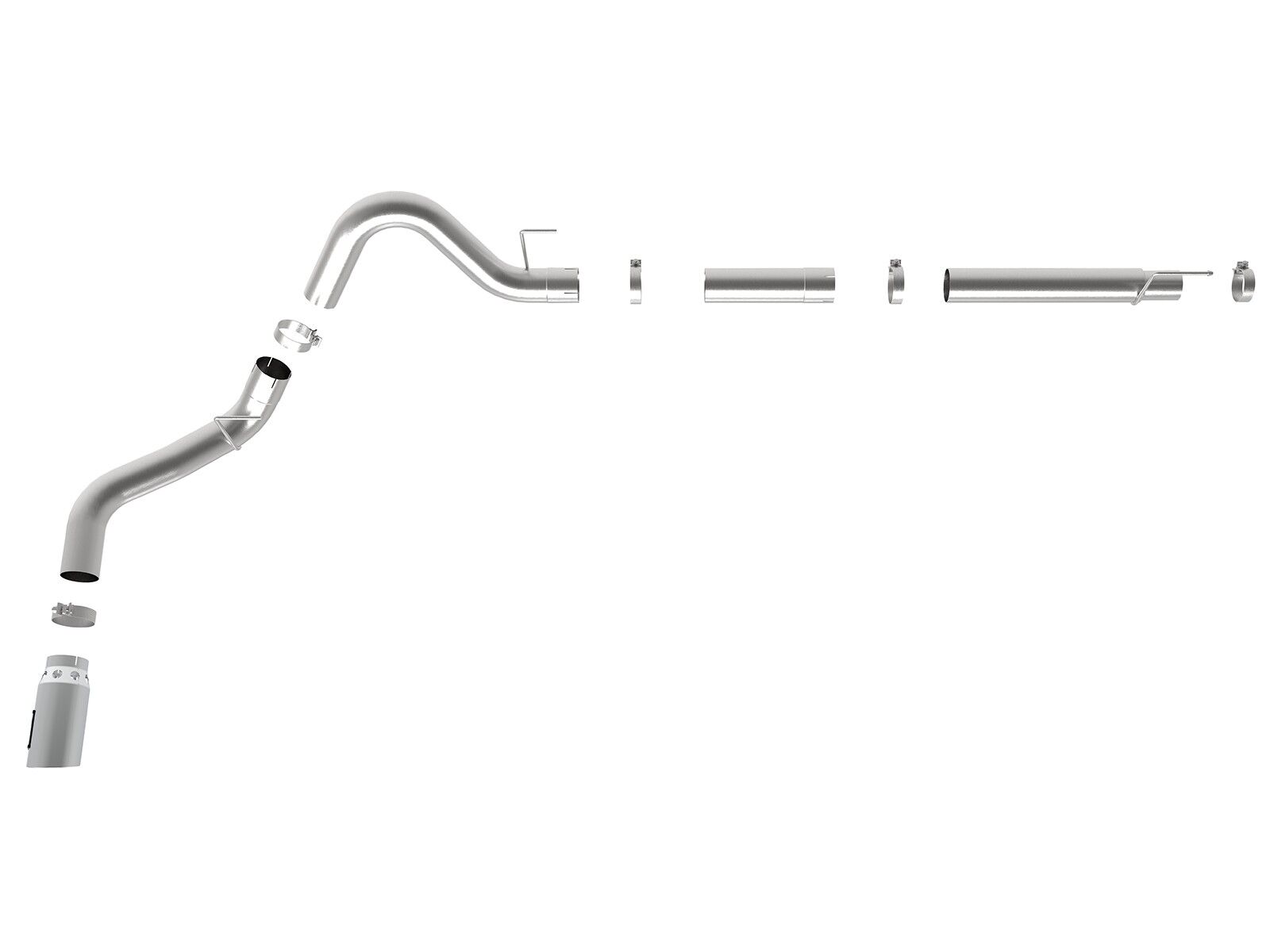 2018-2019 Ford F-150 Turbo Diesel V6 3.0L ATLAS 4" Aluminized Steel DPF-Back Exhaust System