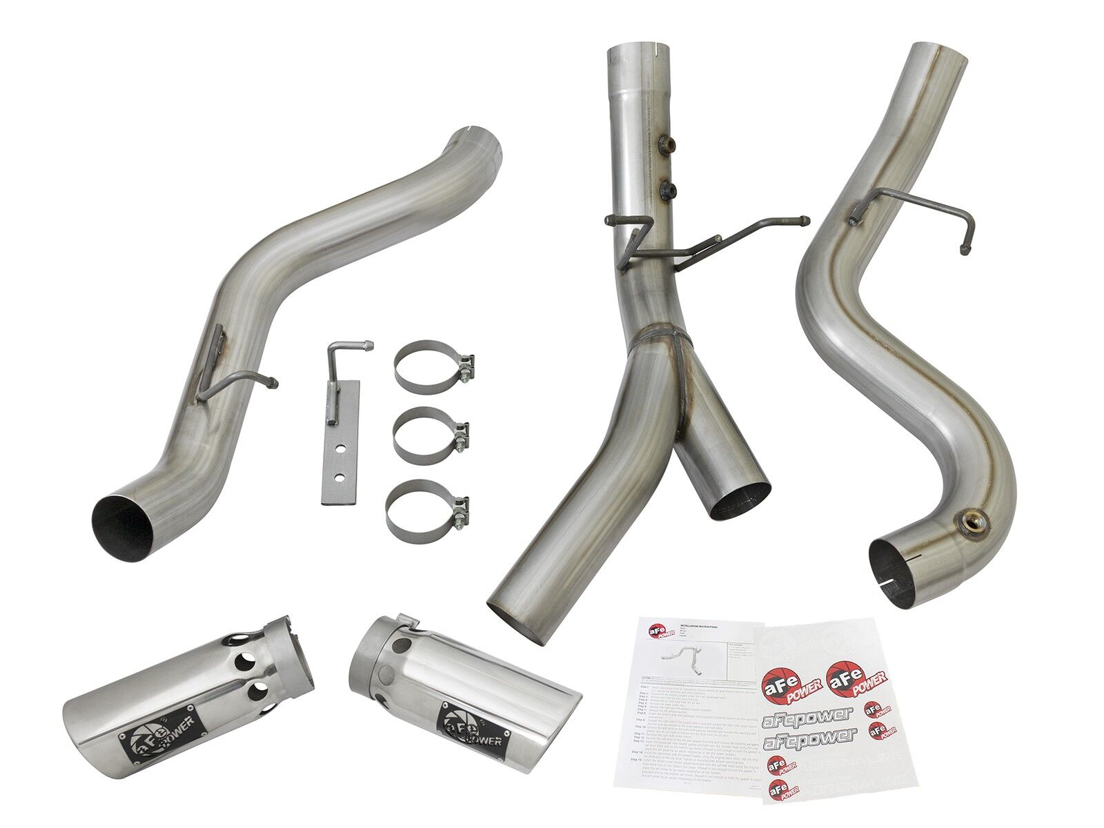2017-2019 Chevrolet Silverado 3500 HD L5P Duramax Turbo Diesel V8 6.6L ATLAS 4" Aluminized Steel DPF-Back Exhaust System