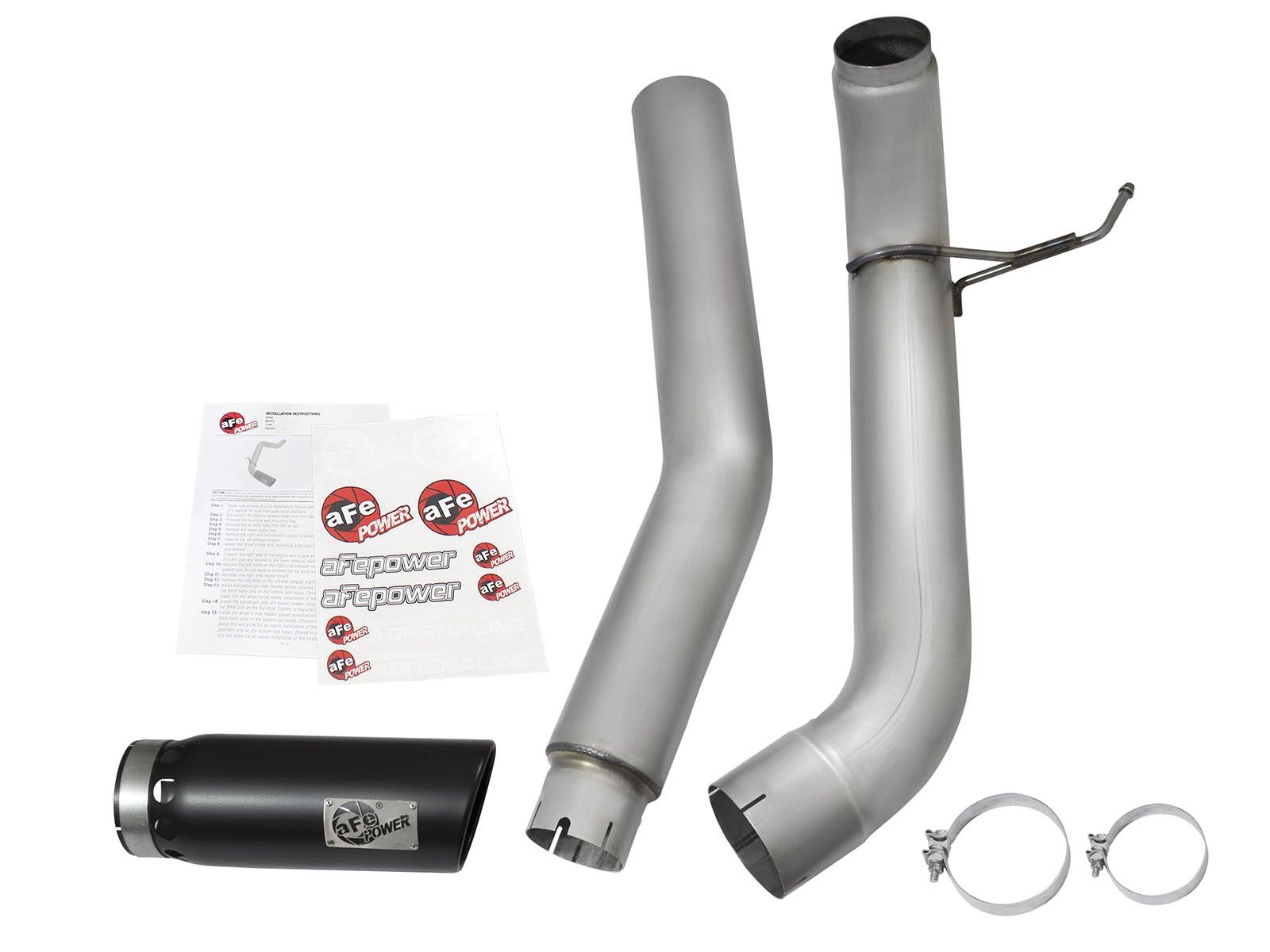 2016-2019 Nissan Titan XD Cummins Turbo Diesel V8 5.0L ATLAS 5" DPF-Back Aluminized Steel Exhaust System w/ Black Tip