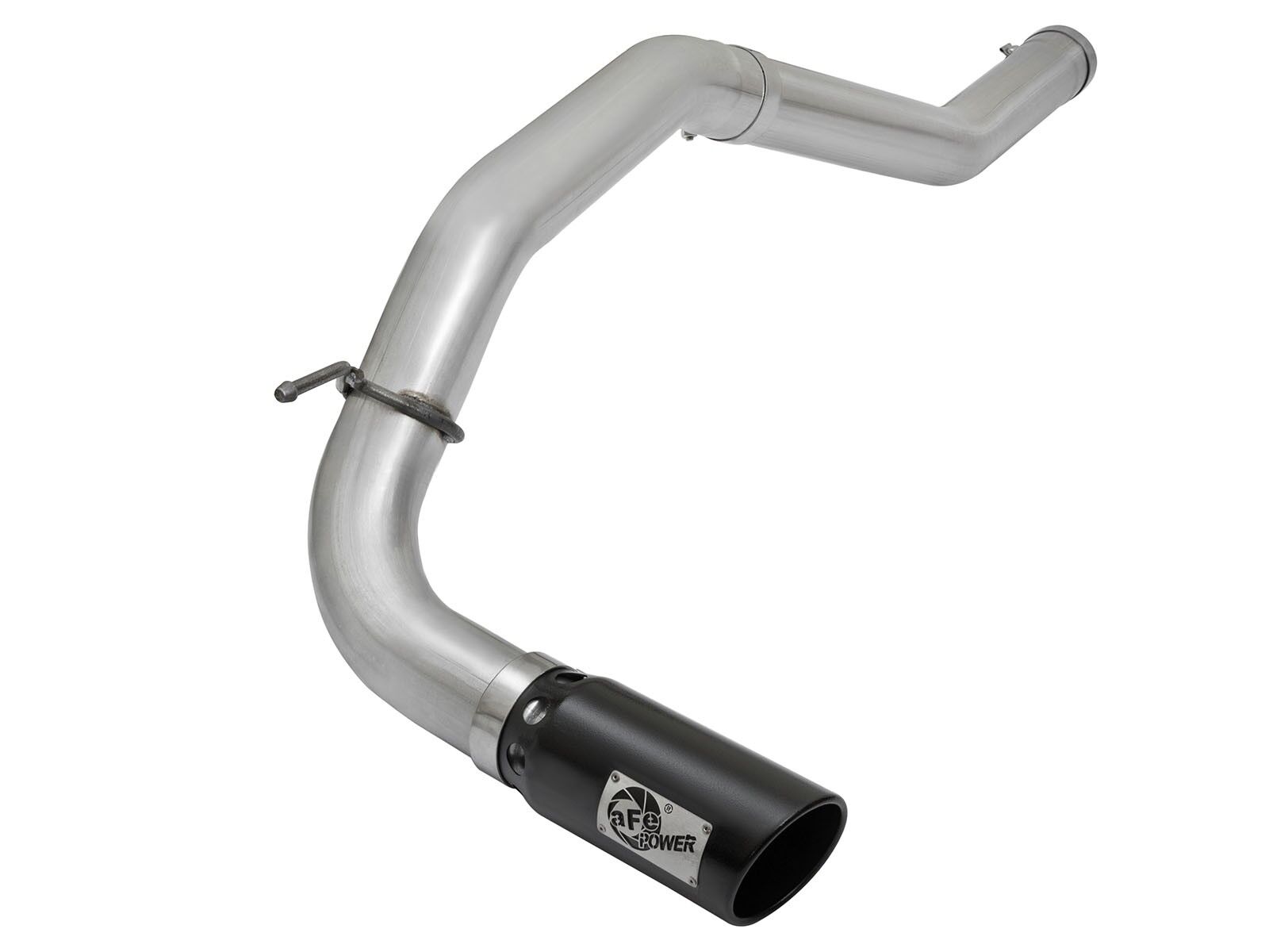2016-2019 Nissan Titan XD Cummins Turbo Diesel V8 5.0L ATLAS 4" Aluminized Steel DPF-Back Exhaust System w/ Black Tip - 49-06113-B