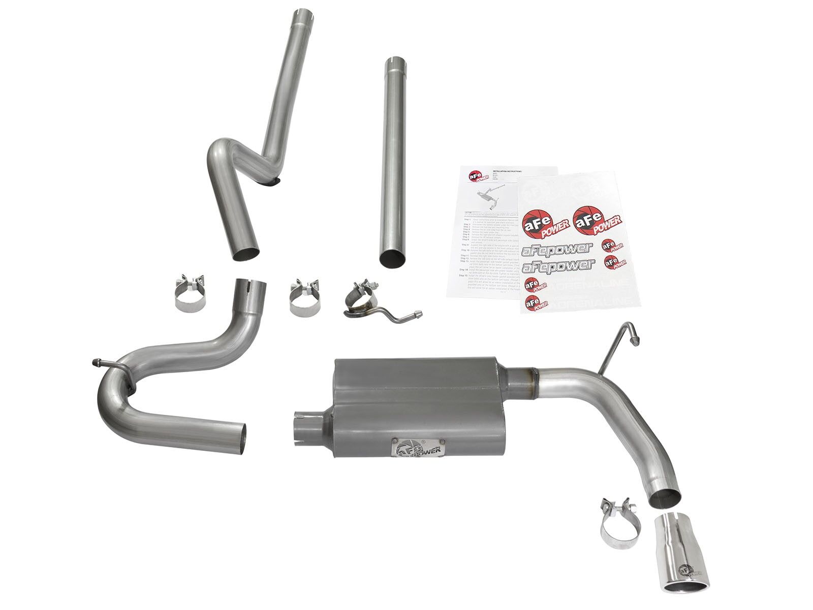 2012-2018 Jeep Wrangler UnLTD JK V6 3.6L Scorpion 2-1/2" Aluminized Steel Cat-Back Exhaust System
