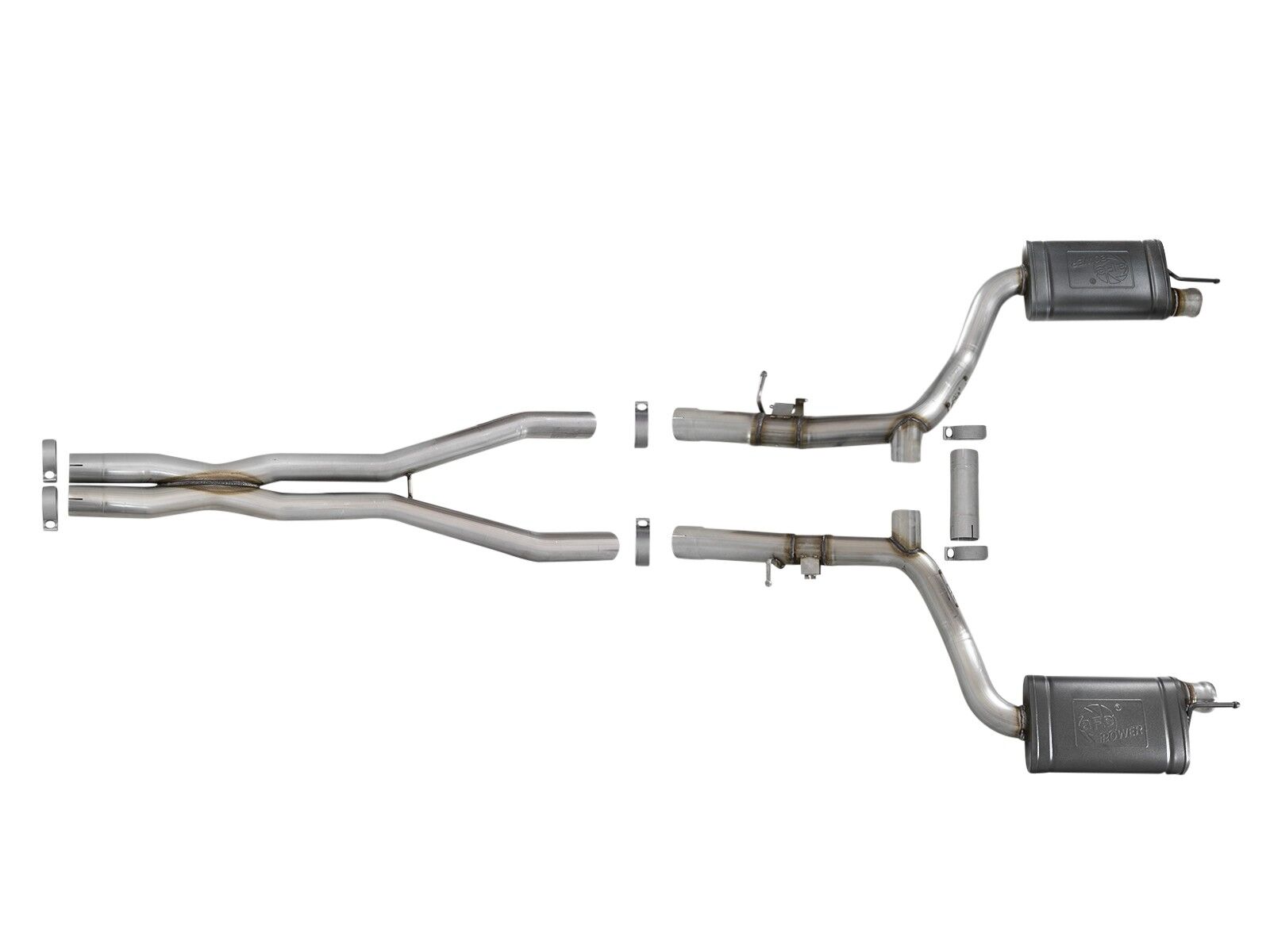 2015-2019 Dodge Challenger SRT Hellcat Supercharged HEMI V8 6.2L MACH Force-Xp 3" 304 Stainless Steel Cat-Back Exhaust System