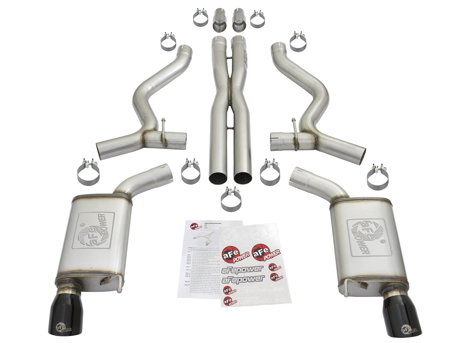 2015-2017 Ford Mustang S550 V6 3.7L MACH Force-Xp 3" 304 Stainless Steel Cat-Back Exhaust System