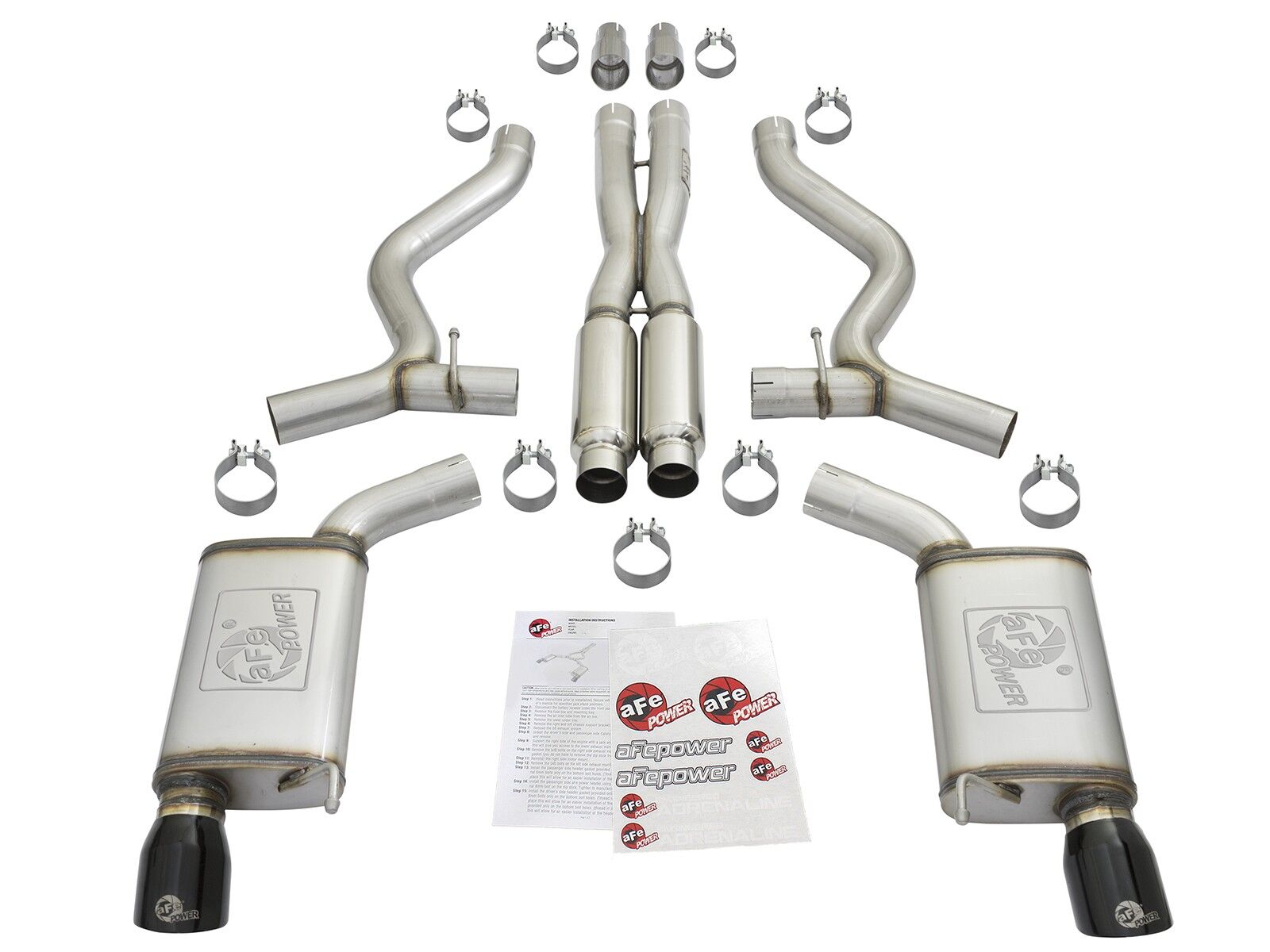 2015-2017 Ford Mustang V6 3.7L MACH Force-Xp 3" Sport Toned Cat-Back Exhaust System