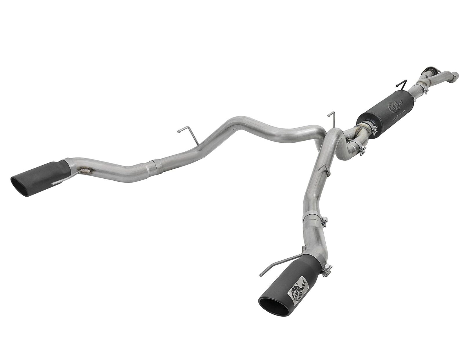 2017-2019 Ford Raptor EcoBoost V6 3.5L MACH Force-Xp 3" to 3-1/2" 304 Stainless Steel Cat-Back Exhaust System w/ Black Tips - 49-33094-B