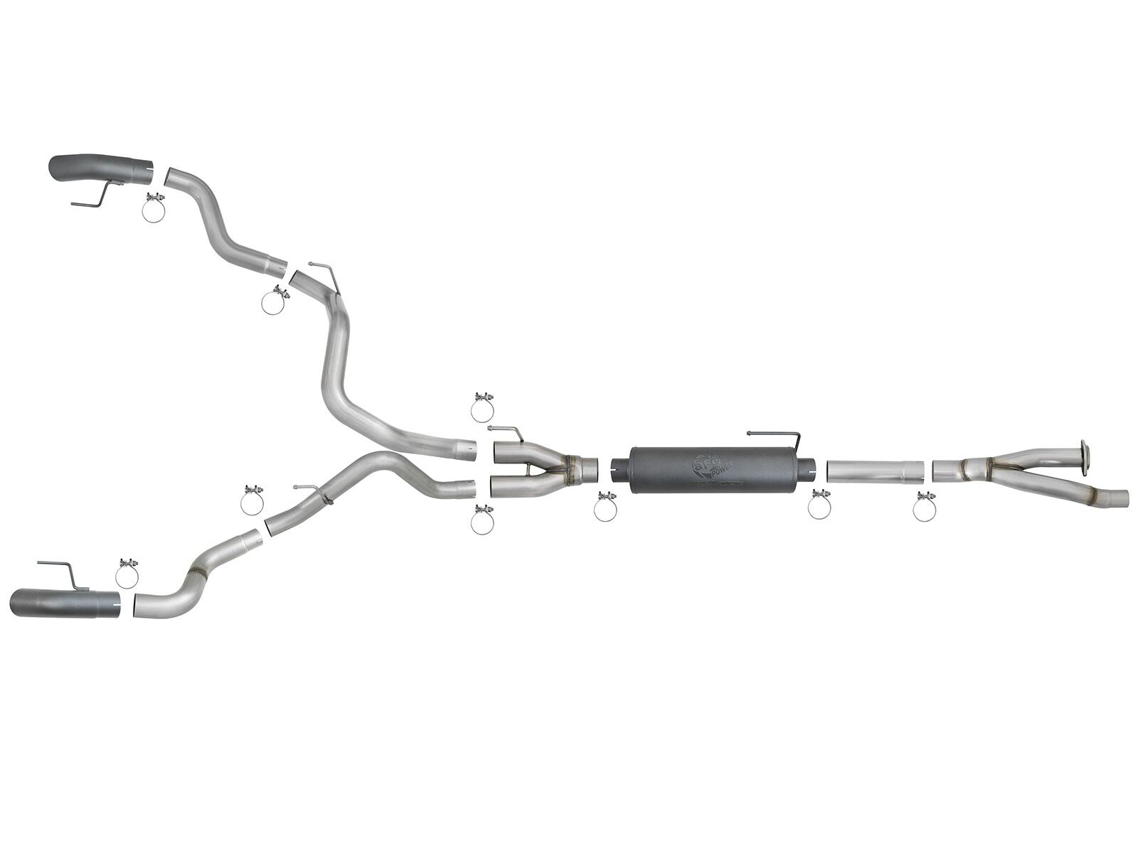 2017-2019 Ford Raptor EcoBoost V6 3.5L MACH Force-Xp Hi Tuck 3" to Dual 4" 304 Stainless Steel Cat-Back Exhaust System