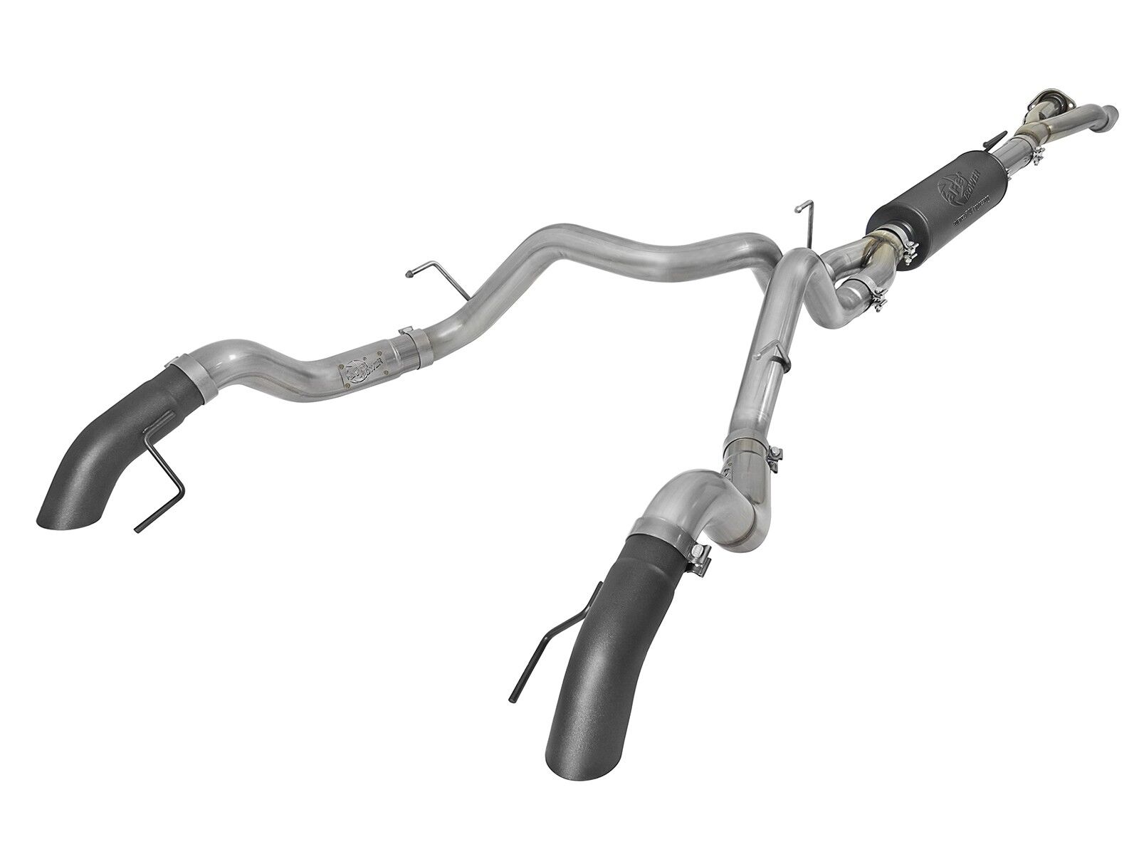 2017-2019 Ford Raptor EcoBoost V6 3.5L MACH Force-Xp Hi Tuck 3" to Dual 4" 304 Stainless Steel Cat-Back Exhaust System - 49-33095-B