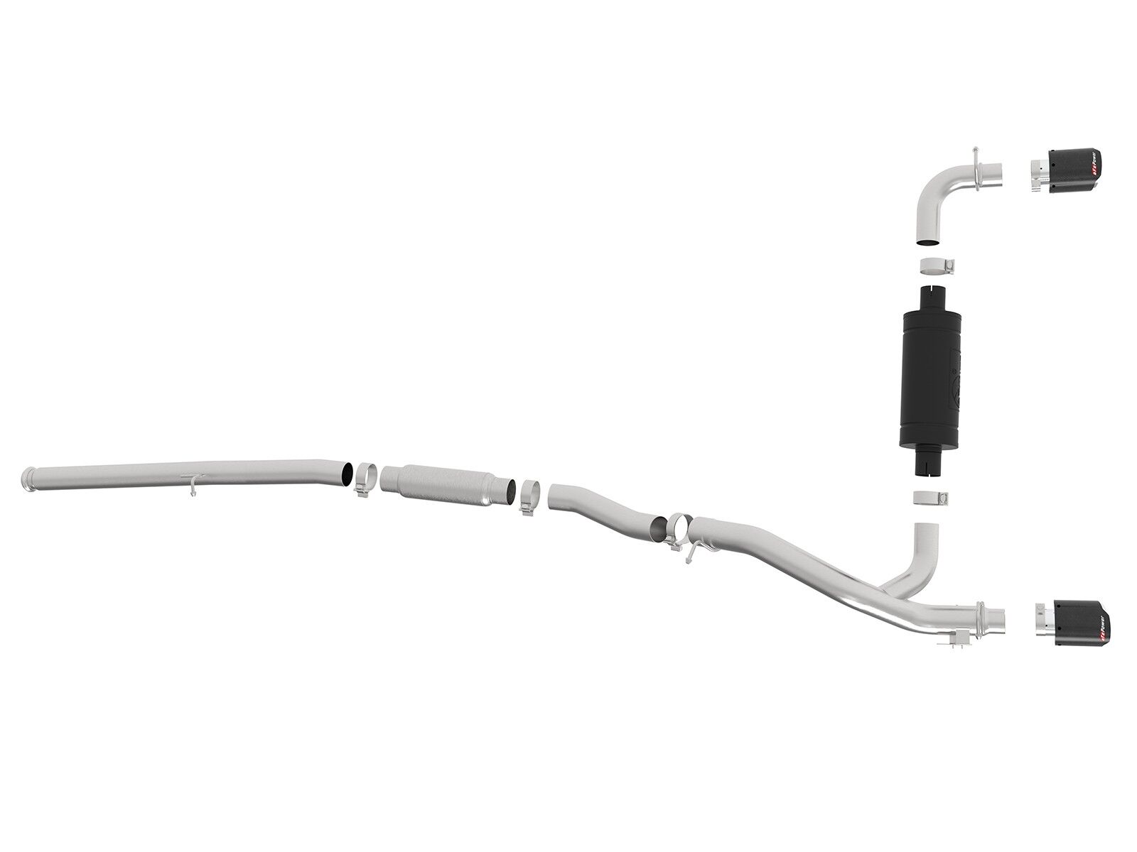 2016-2018 Ford Focus RS EcoBoost Turbo 2.3L Takeda 3" 304 Stainless Steel Cat-Back Exhaust System