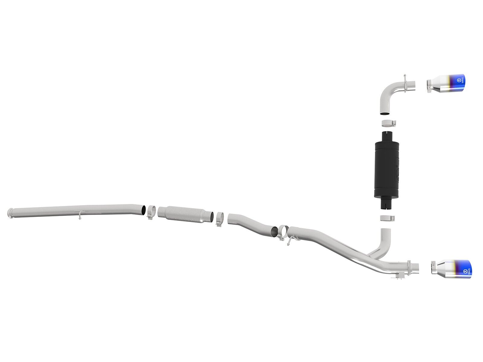 2016-2018 Ford Focus RS EcoBoost Turbo 2.3L Takeda 3" 304 Stainless Steel Cat-Back Exhaust System