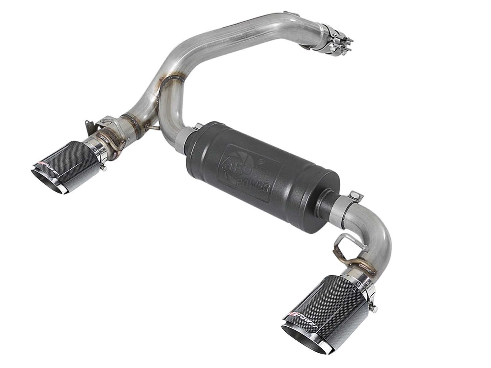 2016-2018 Ford Focus RS EcoBoost Turbo 2.3L Takeda 3" 304 Stainless Steel Axle-Back Exhaust System - 49-33104-C