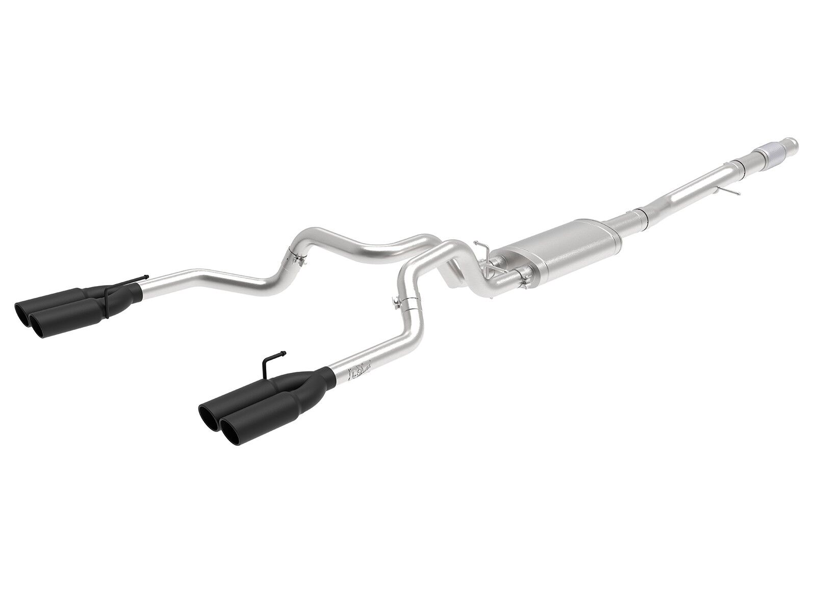2019 Chevrolet Silverado 1500 V8 6.2L Vulcan Series 4" to Dual 3" 304 Stainless Steel Cat-Back Exhaust System - 49-34102-B