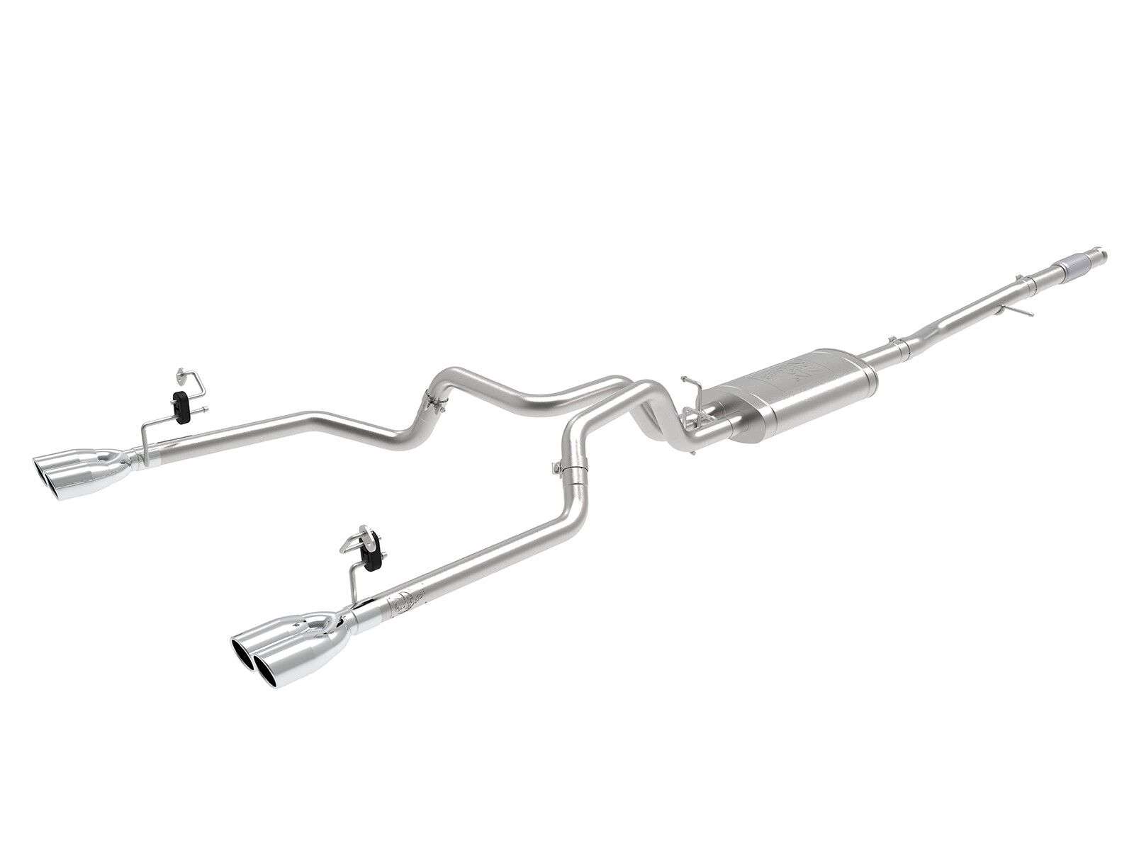 2019 Chevrolet Silverado 1500 V6 4.3L/V8 5.3L Vulcan Series 3" to Dual 2-1/2" 304 Stainless Steel Cat-Back Exhaust System - 49-34104-P