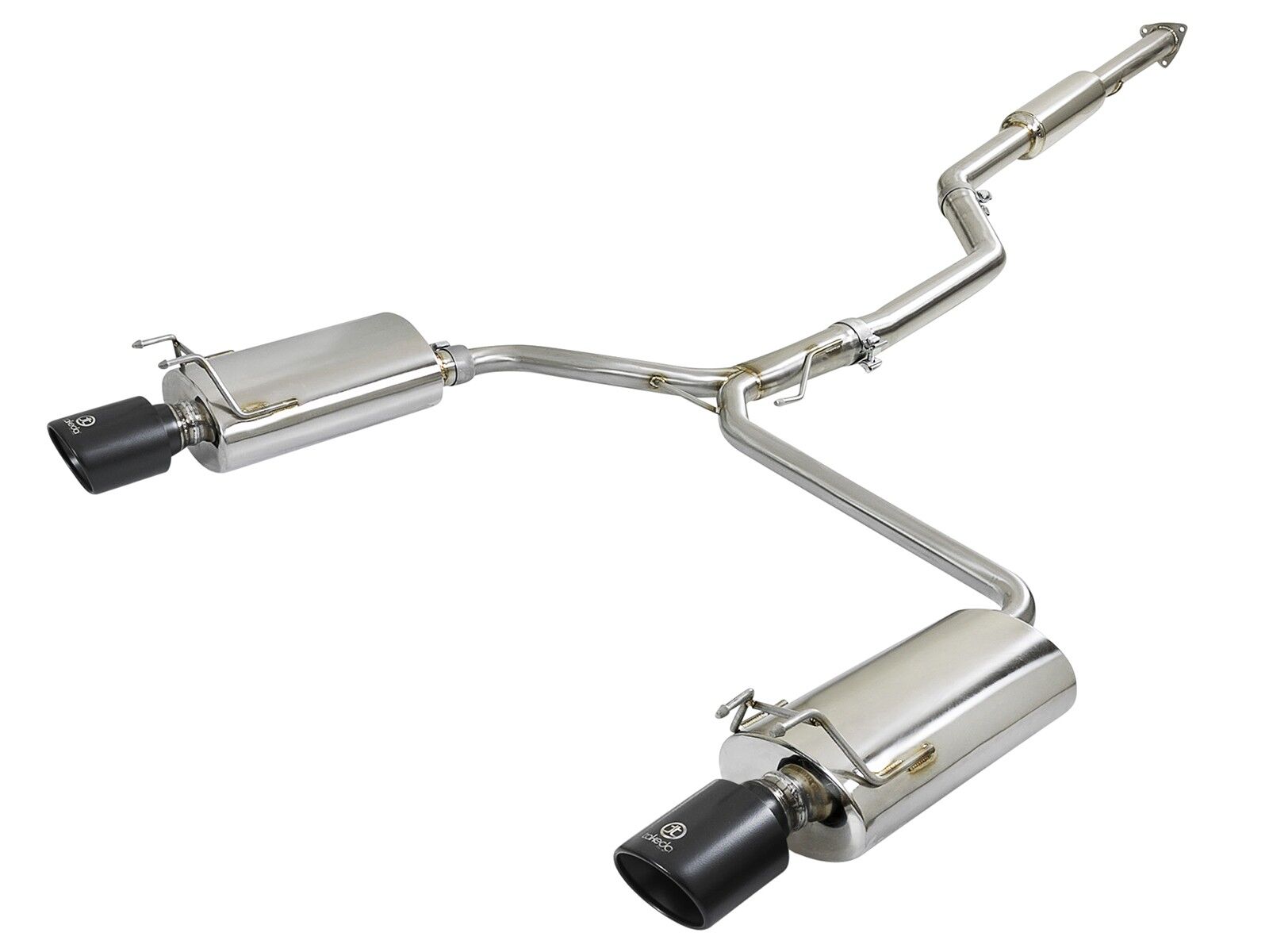 2013-2017 Honda Accord LX/EX/EX-L 2.4L Sedan Takeda 2-1/2" to Dual 1-3/4" 304 Stainless Steel Cat Back System