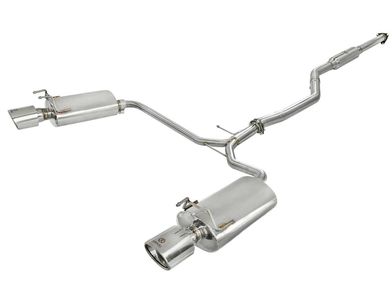 2013-2017 Honda Accord EX/EX-L V6 3.5L Coupe Takeda 2-1/2" to 1-3/4" 304 Stainless Steel Cat-Back Exhaust System