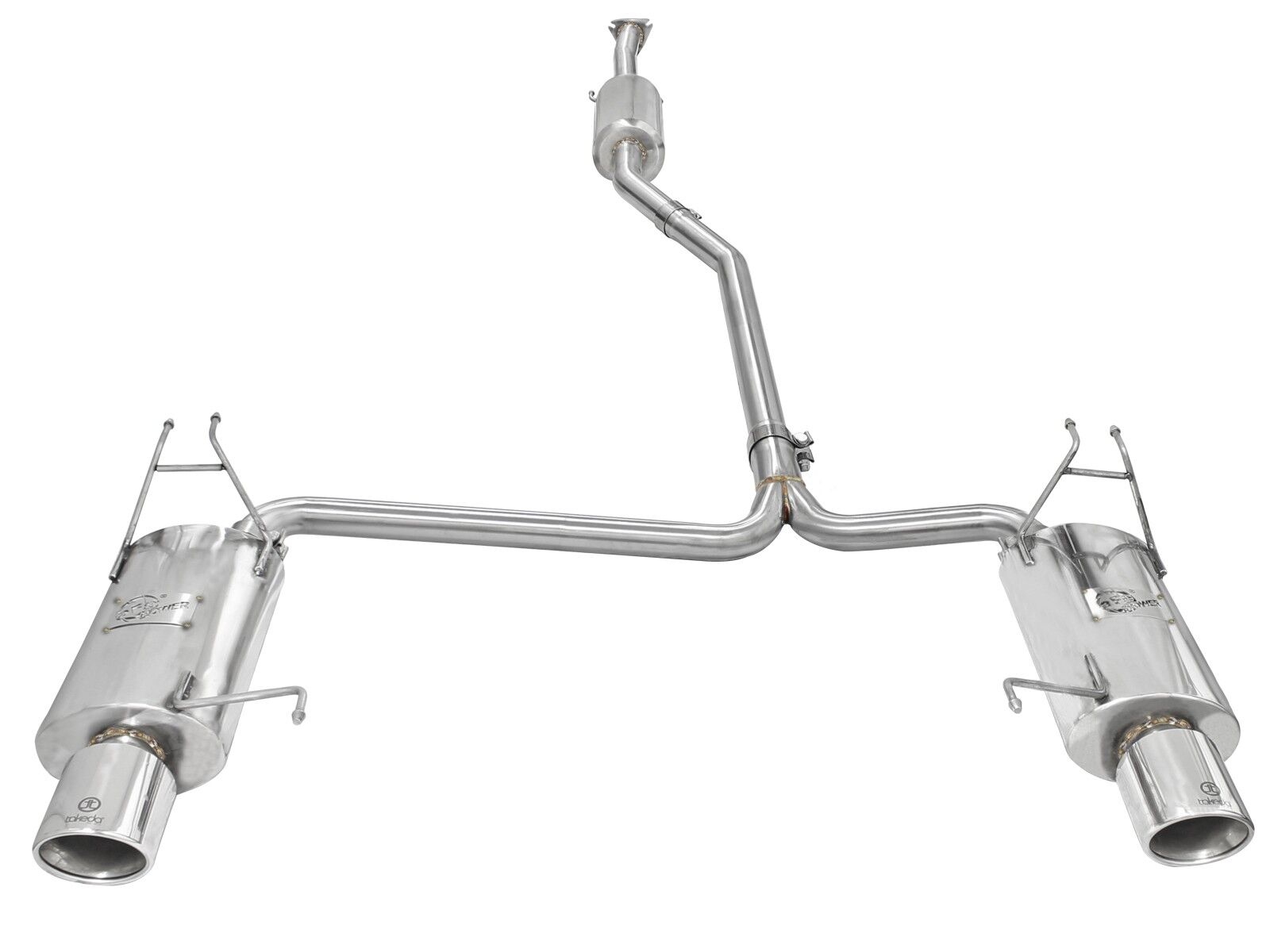 2008-2012 Honda Accord V6 3.5L Takeda 2-1/4" to 2" 304 Stainless Steel Cat-Back Exhaust System