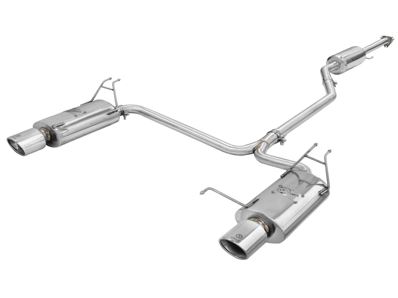 2008-2012 Honda Accord V6 3.5L Takeda 2-1/4" to 2" 304 Stainless Steel Cat-Back Exhaust System - 49-36612