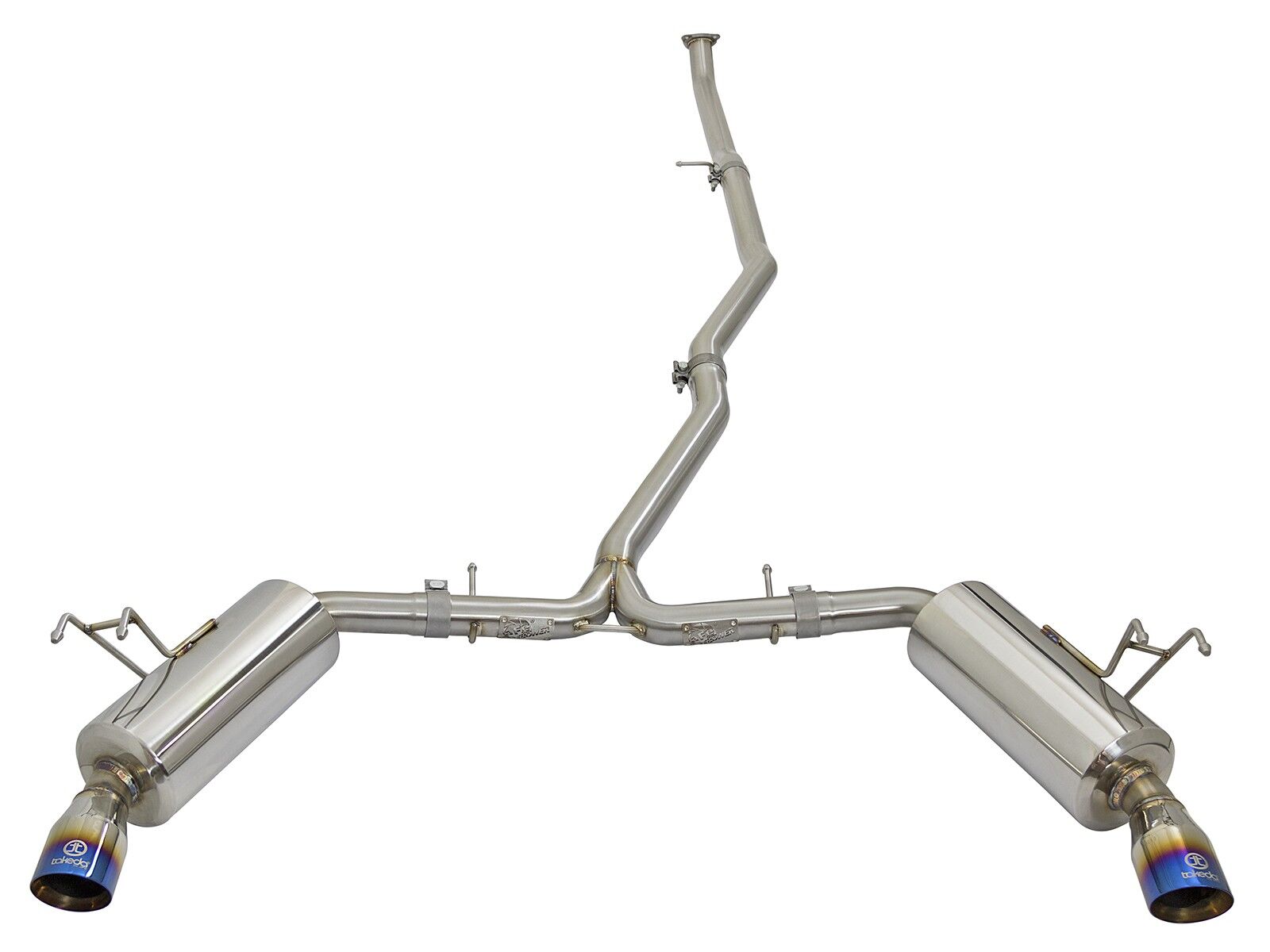 2016-2019 Honda Civic FC1 L15B7 Turbo 1.5L Sedan Takeda 2-1/2" to 2-1/4" 304 Stainless Steel Cat-Back Dual-Exit Exhaust System
