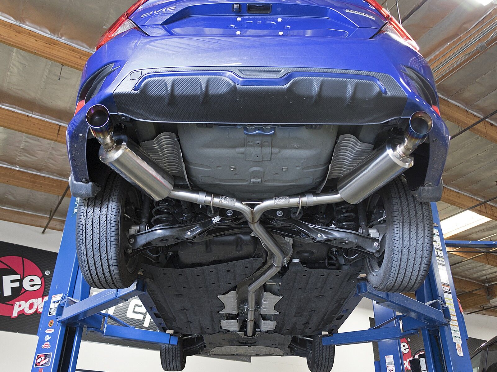 2016-2019 Honda Civic FC1 L15B7 Turbo 1.5L Sedan Takeda 2-1/2" to 2-1/4" 304 Stainless Steel Cat-Back Dual-Exit Exhaust System