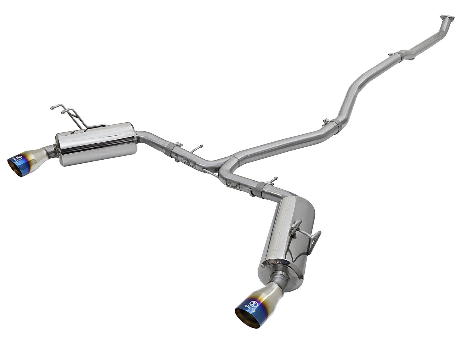 2016-2019 Honda Civic FC1 L15B7 Turbo 1.5L Sedan Takeda 2-1/2" to 2-1/4" 304 Stainless Steel Cat-Back Dual-Exit Exhaust System - 49-36615-L