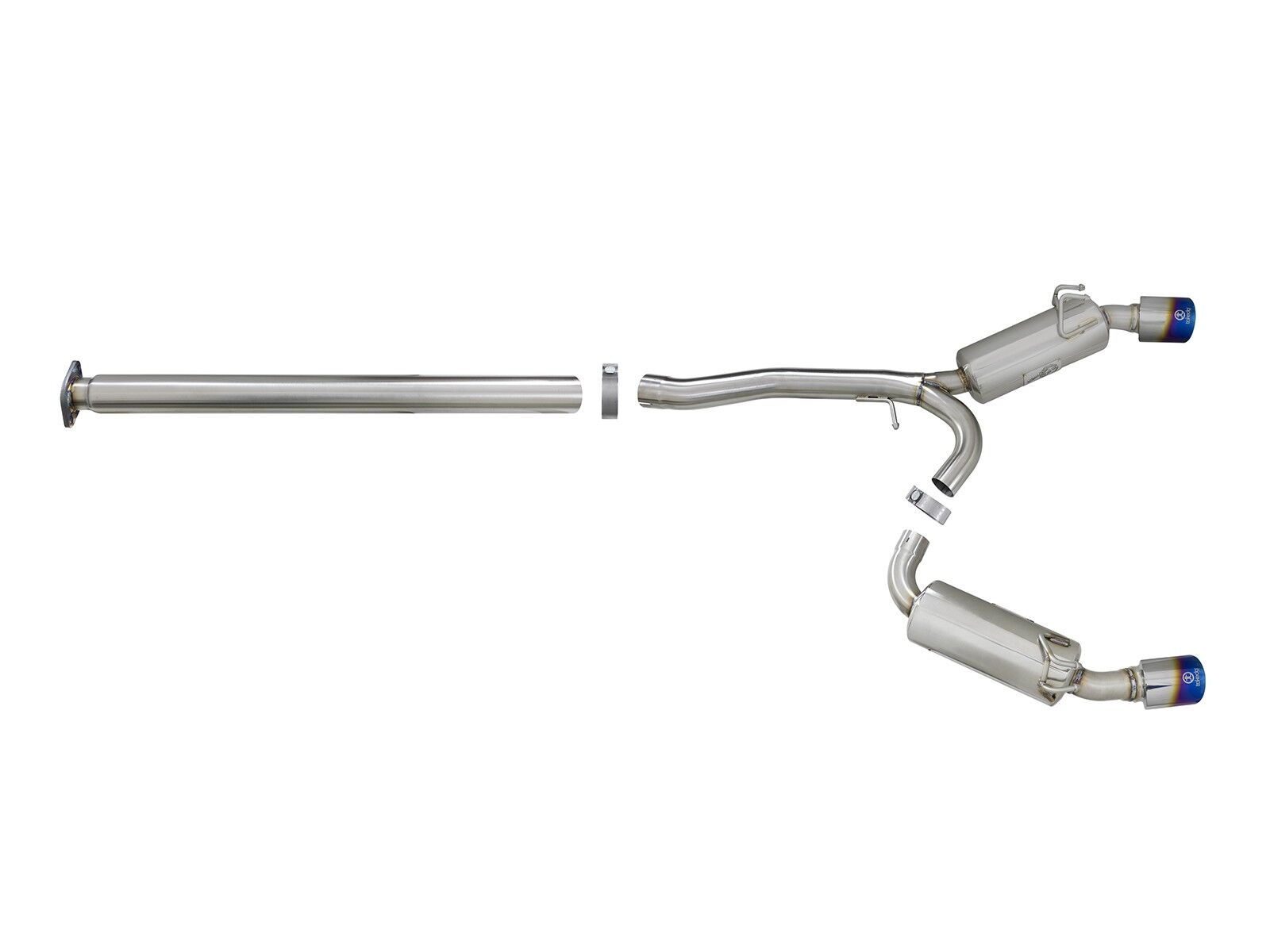 2008-2015 Mitsubishi Lancer EVO X CZ4A Turbo/MR/GSR 2.0L Takeda 3" to 2-1/2" 304 Stainless Steel Cat-Back Exhaust System