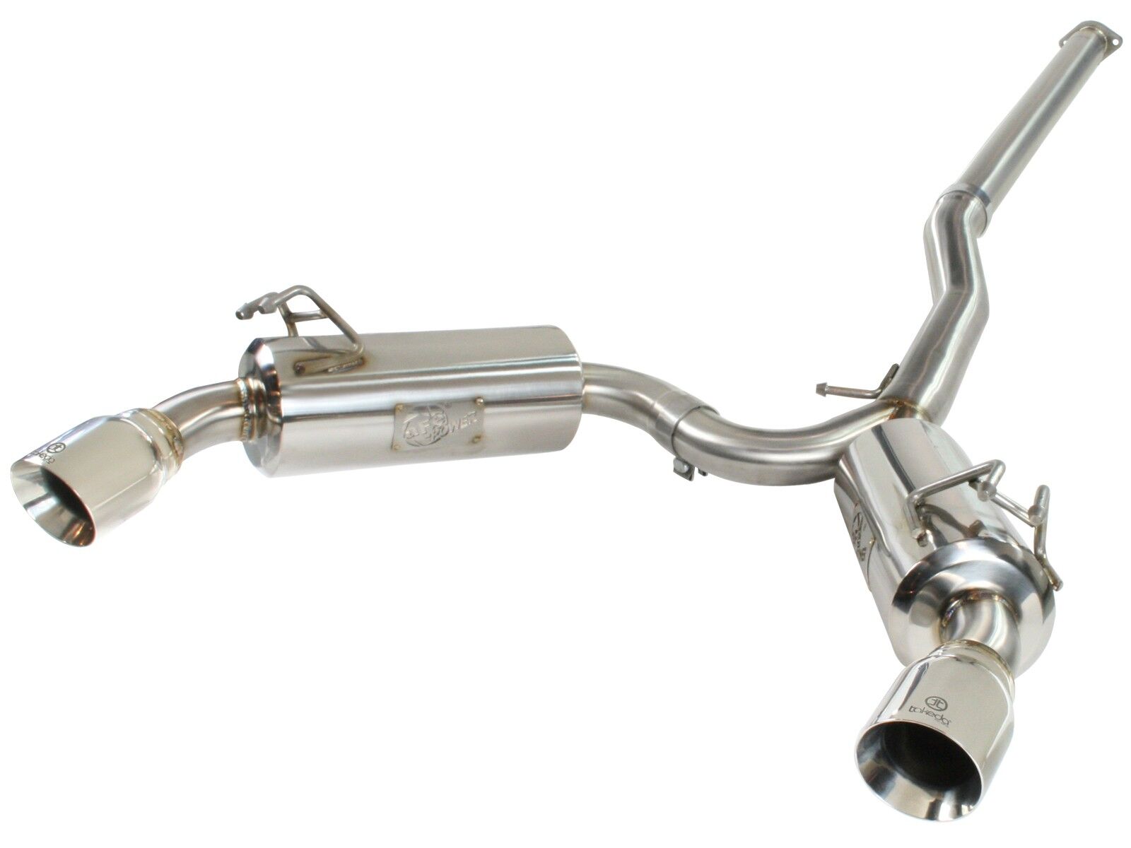 2008-2015 Mitsubishi Lancer EVO X CZ4A Turbo/MR/GSR 2.0L Takeda 3" to 2-1/2" 304 Stainless Steel Cat-Back Exhaust Systems - 49-36701