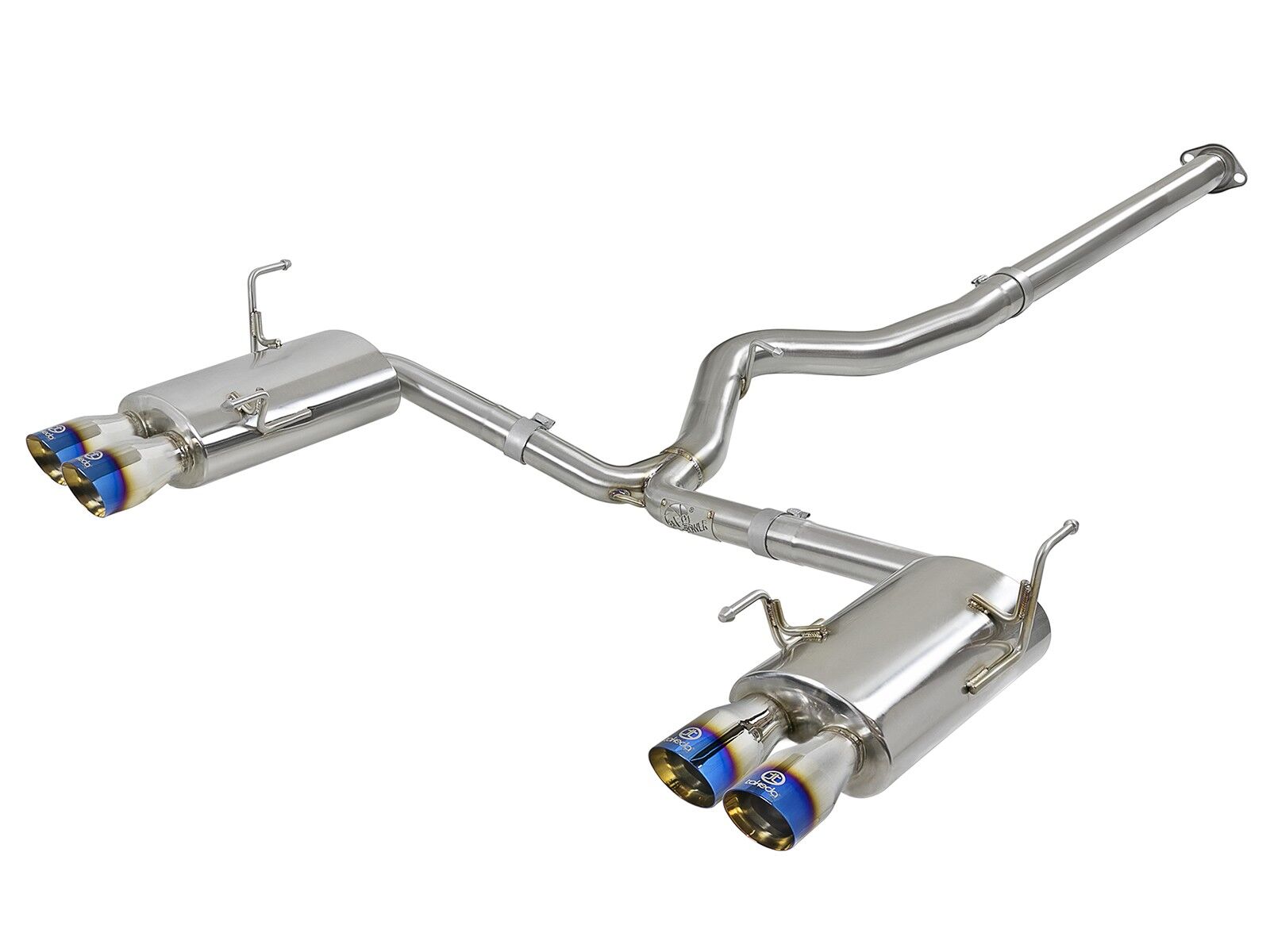 2015-2019 Subaru WRX STI Turbo H4 2.5L Takeda 3" to 2-1/4" 304 Stainless Steel Cat-Back Exhaust System - 49-36801-L