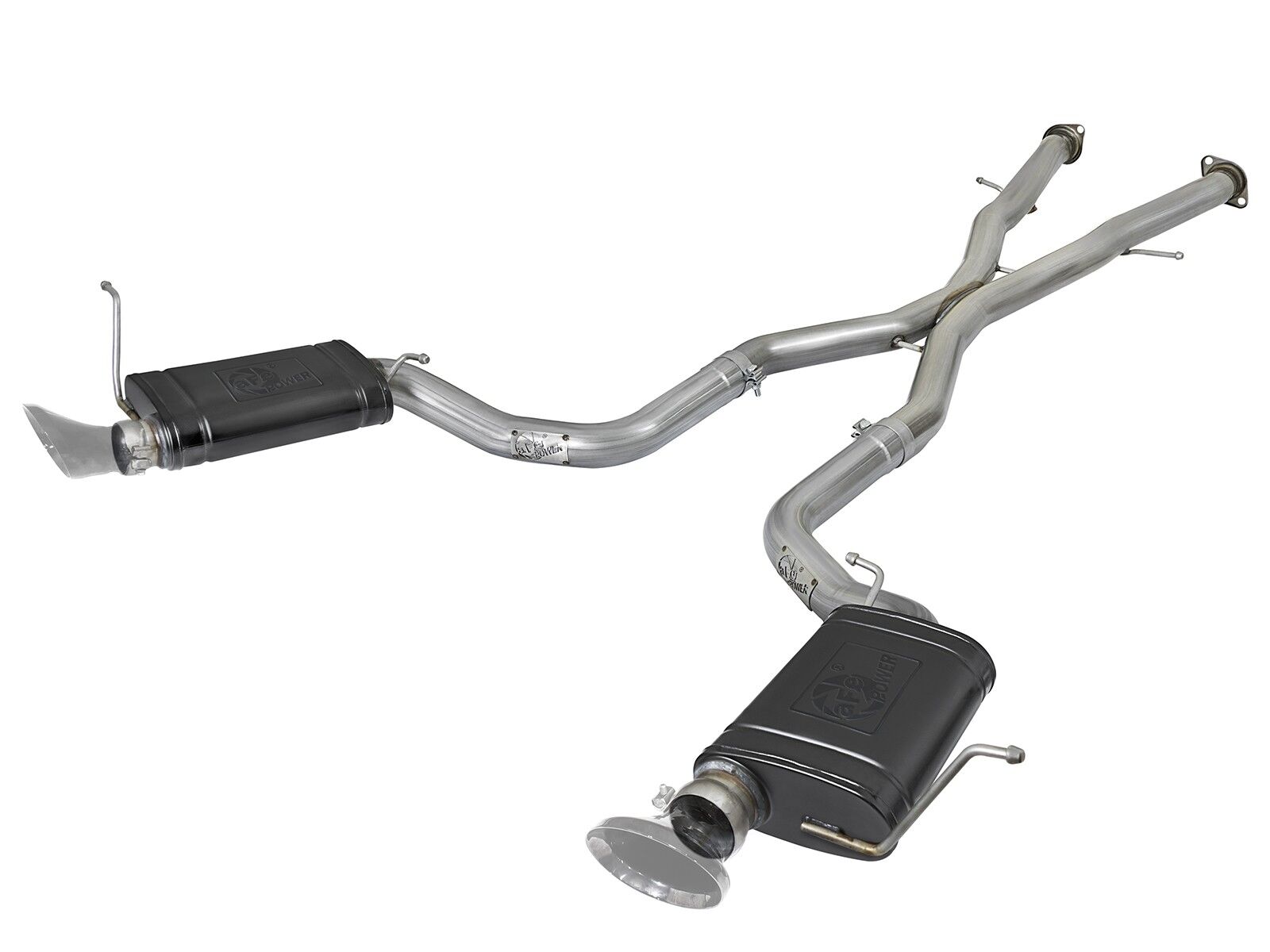 2012-2019 Jeep Grand Cherokee SRT HEMI V8 6.4L MACH Force-Xp 3" 304 Stainless Steel Cat-Back Exhaust System w/ High Temp Black Mufflers - 49-38058