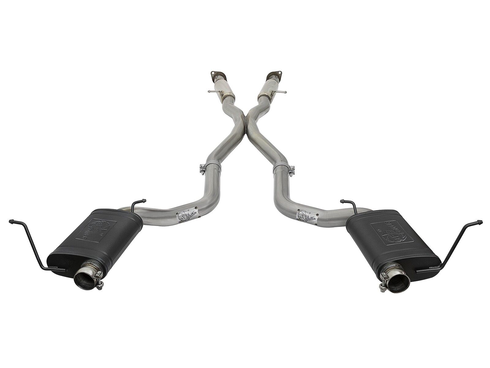 2012-2019 Jeep Grand Cherokee SRT HEMI V8 6.4L MACH Force-Xp 3" 304 Stainless Steel Cat-Back Exhaust System w/ Resonators & High Temp Black Mufflers