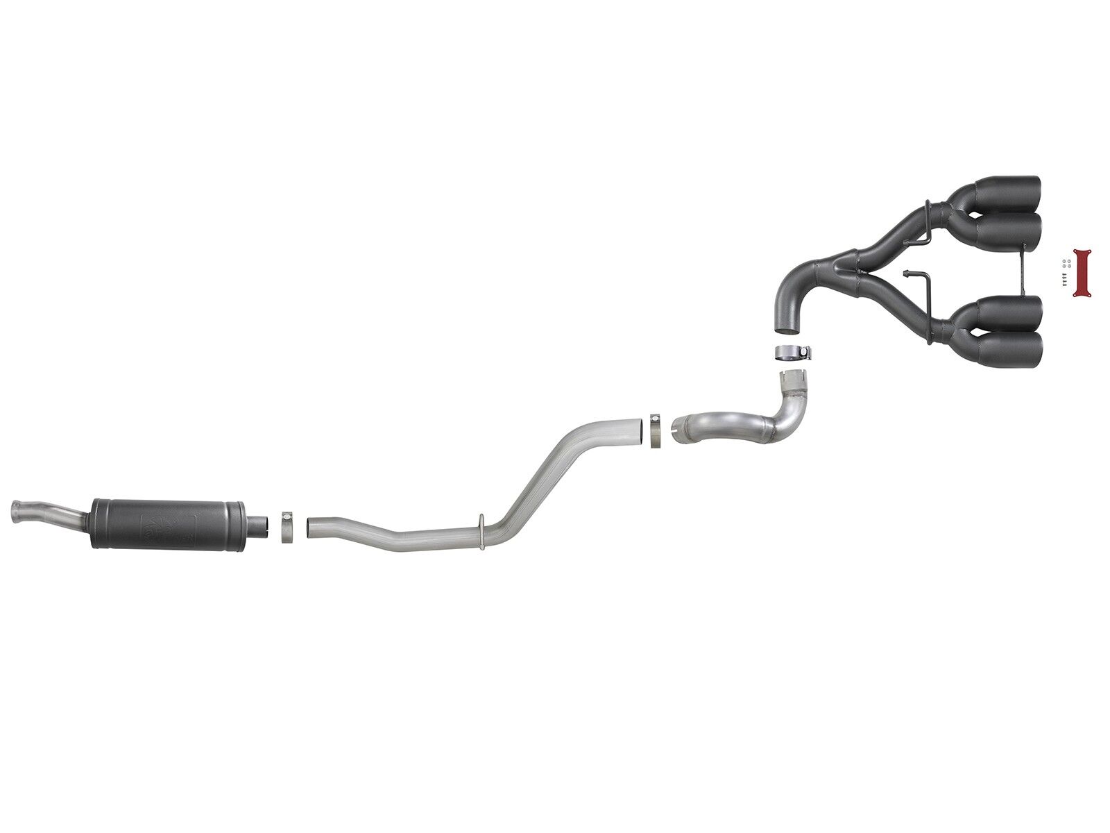 2018-2019 Jeep Wrangler JL V6 3.6L 4DR Rebel Series 2-1/2" 304 Stainless Steel Cat-Back Exhaust System