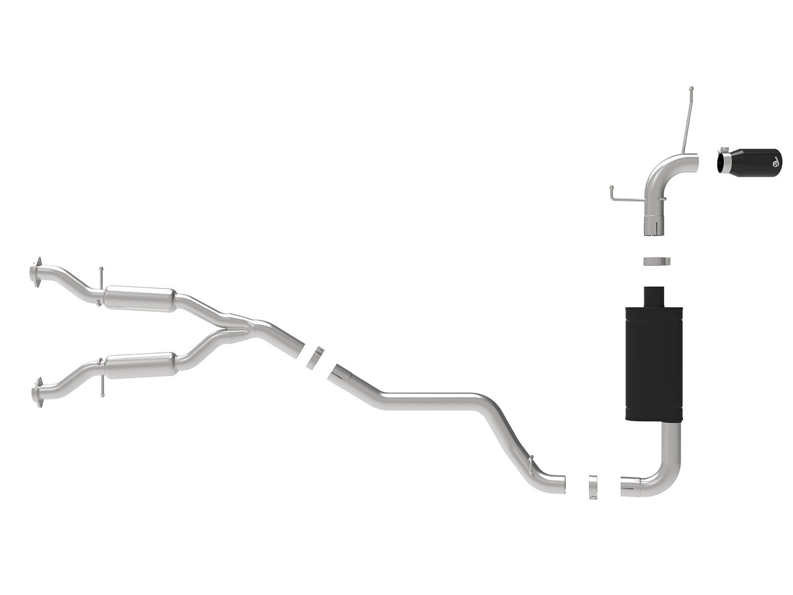 2014-2019 Jeep Grand Cherokee V6 3.6L MACH Force-Xp 2-1/2" to 3" 304 Stainless Steel Cat-Back Exhaust System