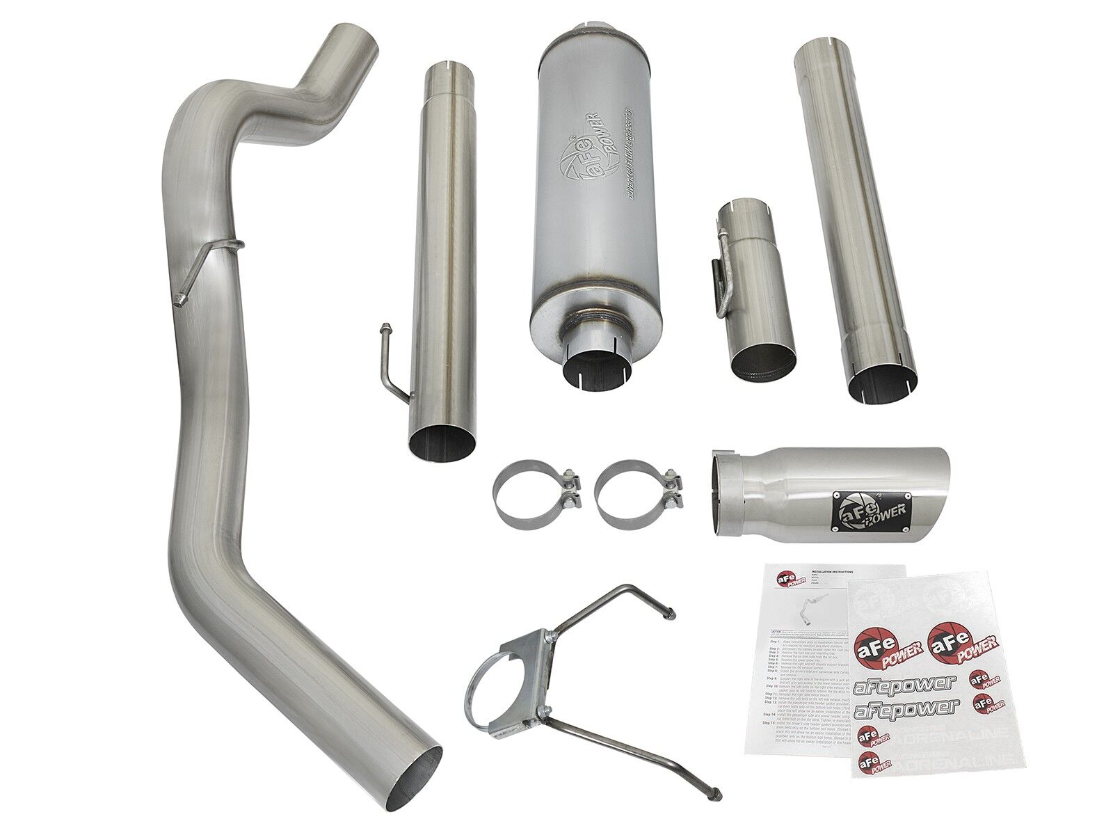 2003-2004 Dodge Ram 3500 Cummins Turbo Diesel 5.9L Large Bore-HD 4" 409 Stainless Steel Cat-Back Exhaust System