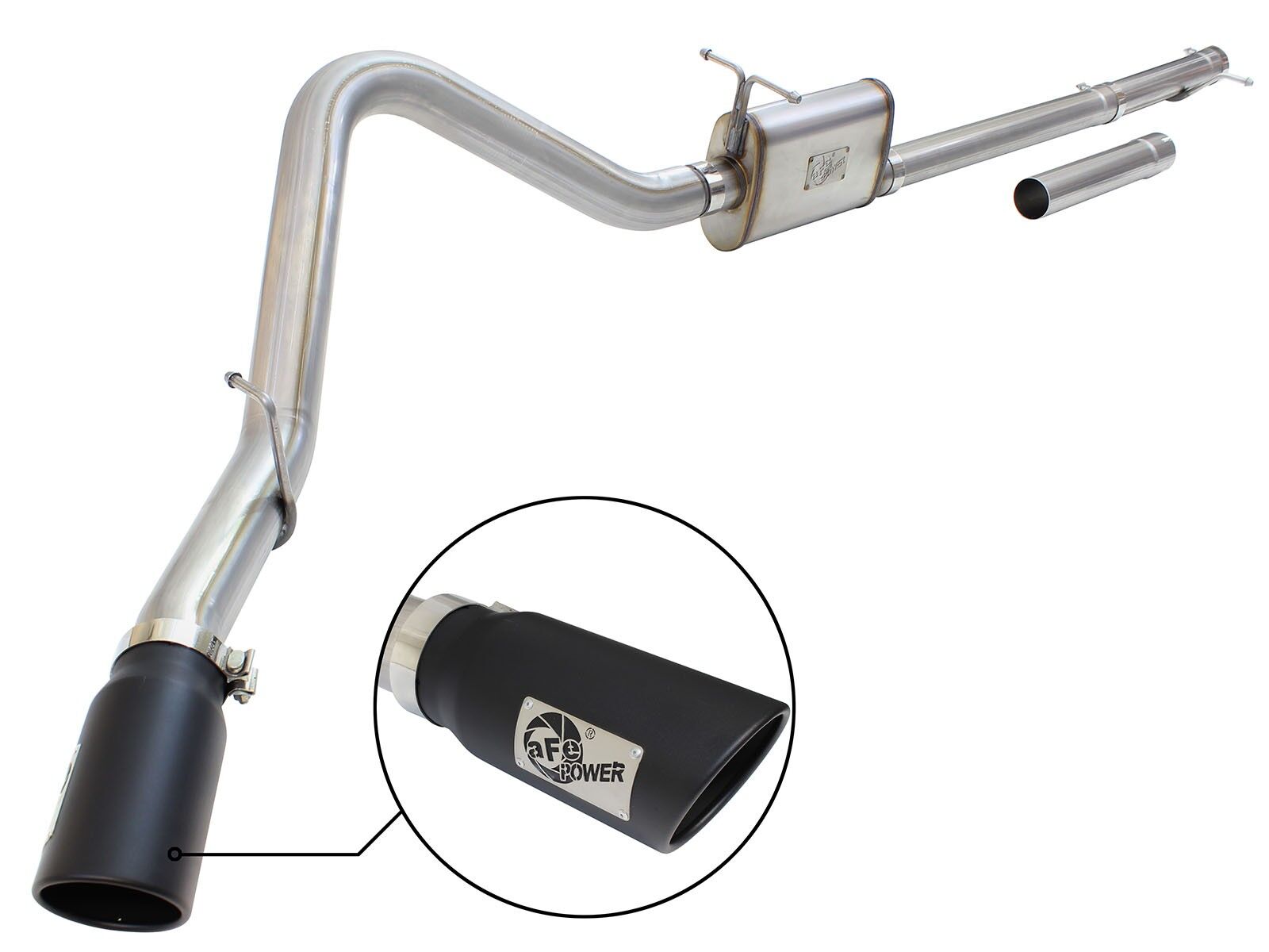 1999-2004 Ford F-350 Super Duty Super Duty V10 6.8L/V8 5.4L MACH Force-Xp 3" to 3-1/2" 409 Stainless Steel Cat-Back Exhaust System