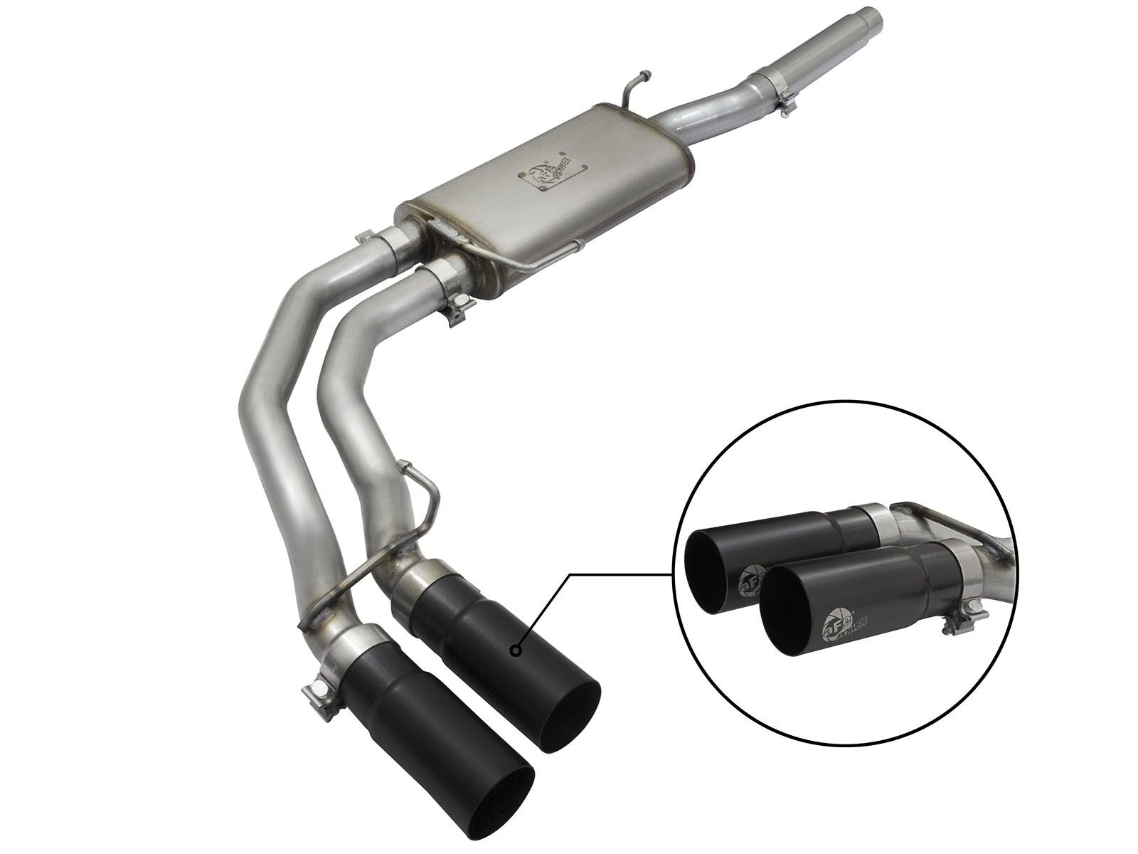 2004-2008 Ford F-150 V8 4.6L/V8 5.4L Rebel Series 3" to 2-1/2" 409 Stainless Steel Cat-Back Exhaust System - 49-43079-B