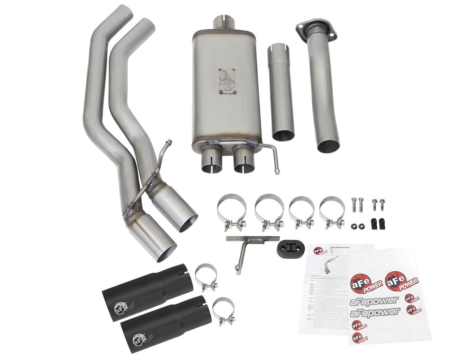 2015-2019 Ford F-150 V8 5.0L Rebel Series 3" to 2-1/2" 409 Stainless Steel Cat-Back Exhaust System