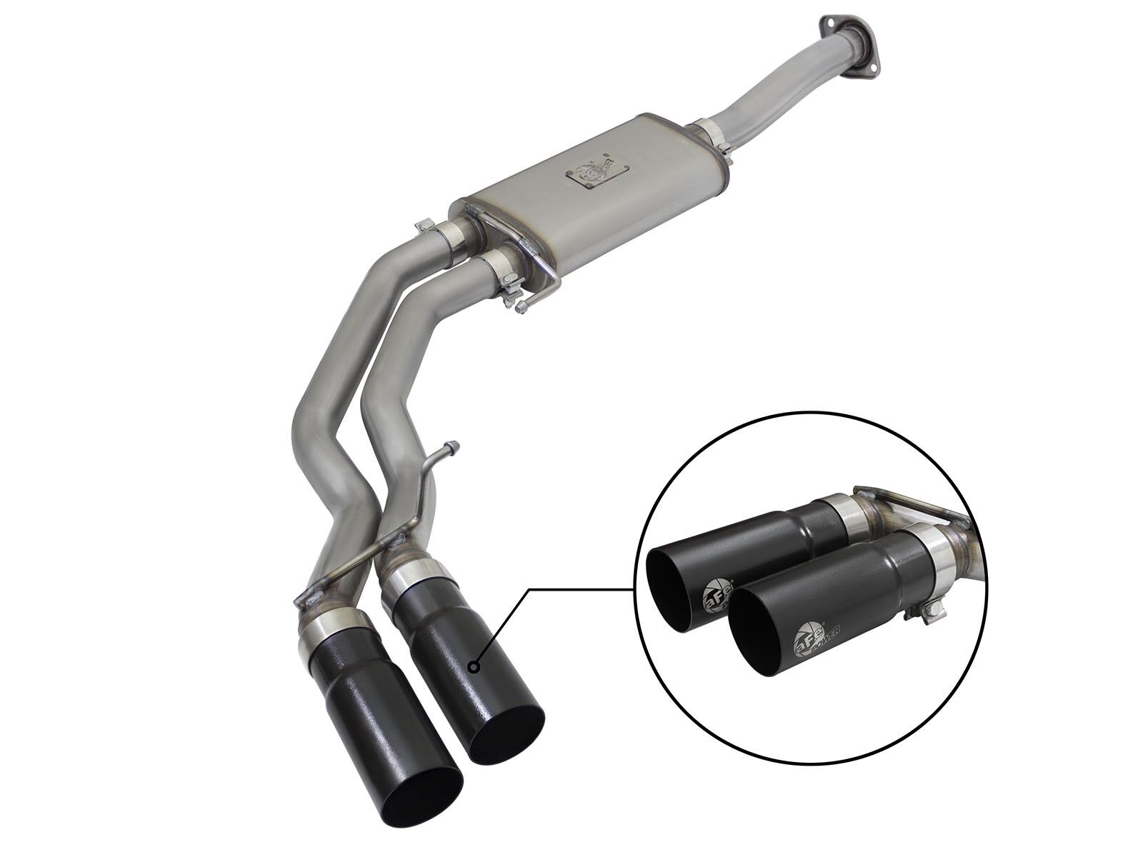 2015-2019 Ford F-150 V8 5.0L Rebel Series 3" to 2-1/2" 409 Stainless Steel Cat-Back Exhaust System - 49-43081-B