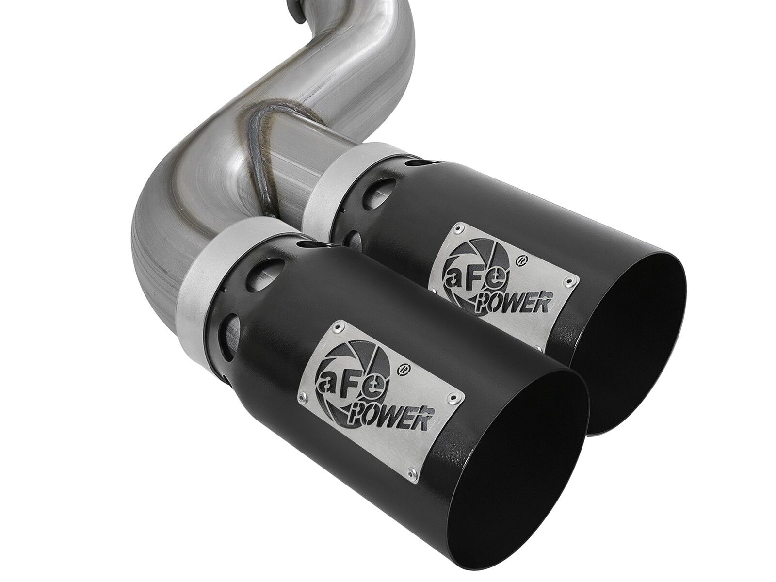 2017-2019 Ford F-350 Super Duty Turbo Diesel V8 6.7L Rebel XD Series 4" 409 Stainless Steel DPF-Back Exhaust System w/ Dual Black Tips
