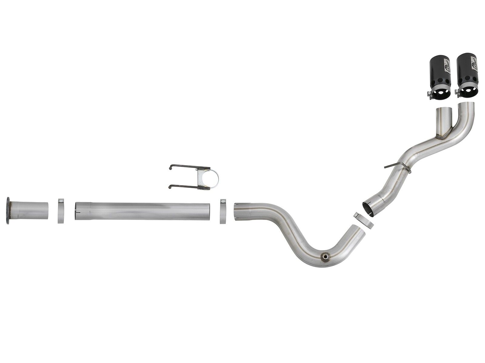2017-2019 Ford F-350 Super Duty Turbo Diesel V8 6.7L Rebel XD Series 4" 409 Stainless Steel DPF-Back Exhaust System w/ Dual Black Tips