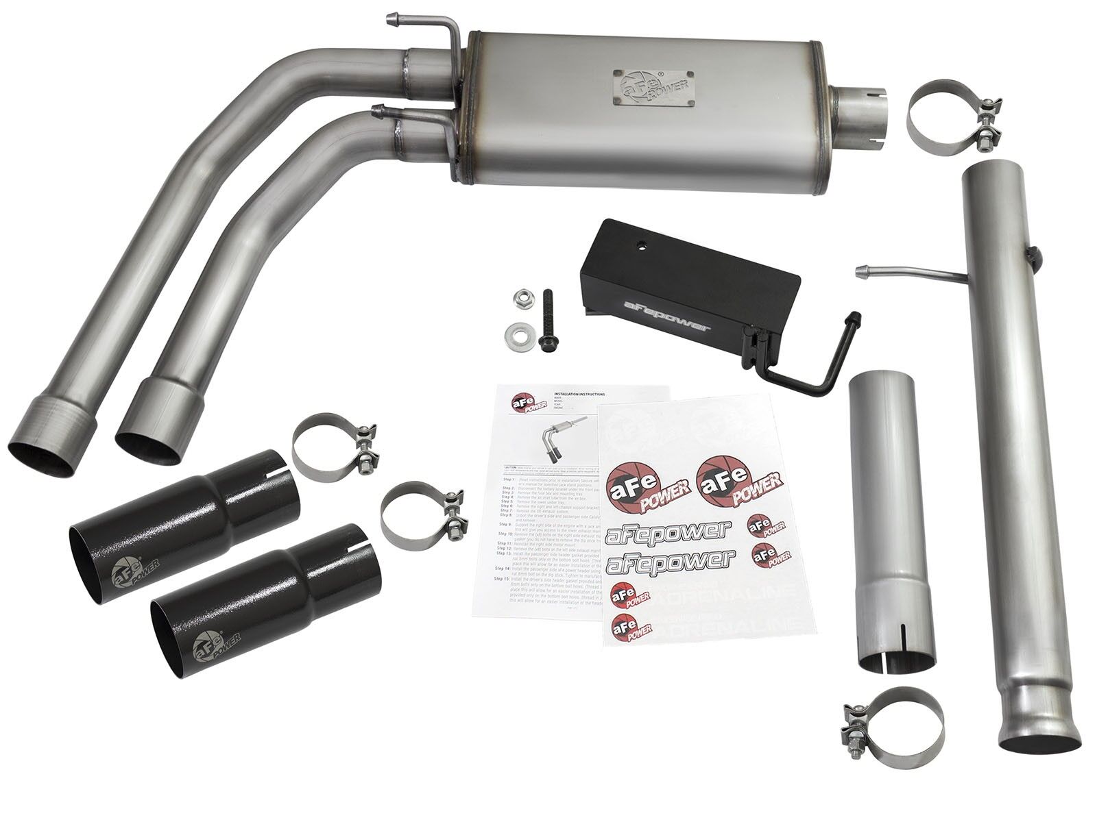 2009-2018 Chevrolet Silverado 1500 V6 4.3L Rebel Series 3" to 2-1/2" 409 Stainless Steel Cat-Back Exhaust System