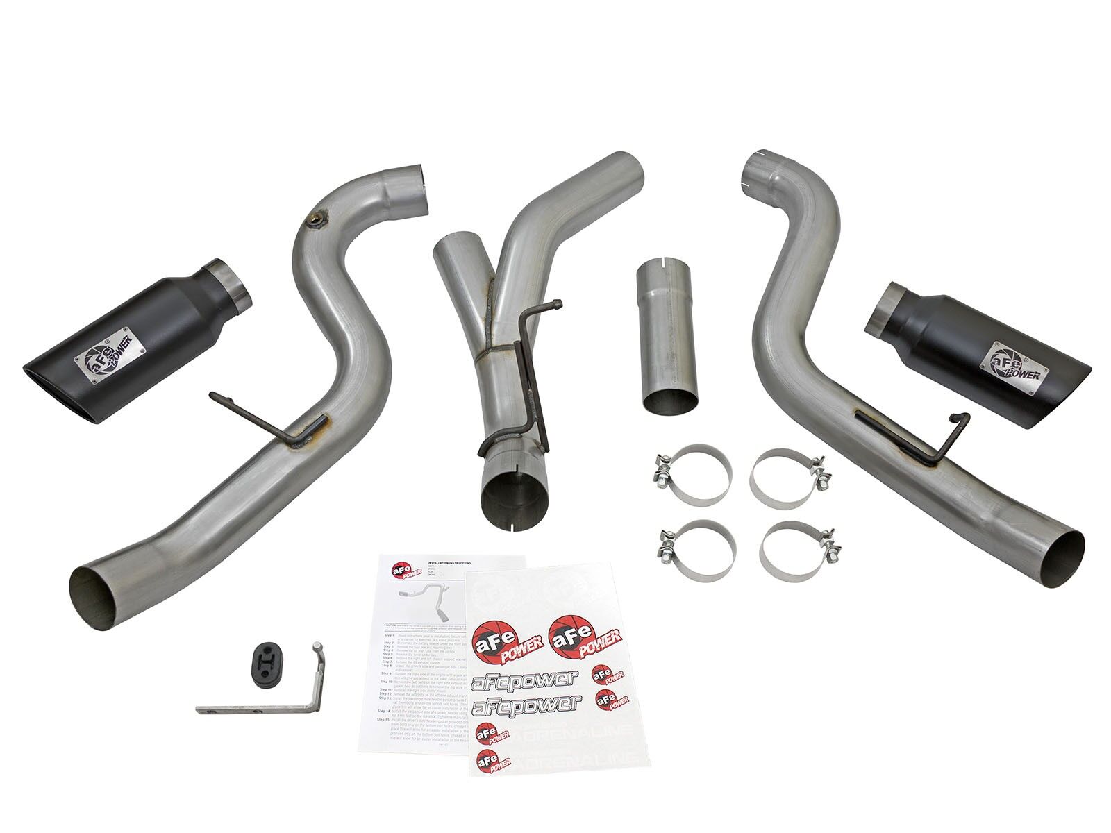 2016 Chevrolet Silverado 3500 HD LML Duramax Turbo Diesel V8 6.6L Large Bore-HD 4" 409 Stainless Steel DPF-Back Exhaust System