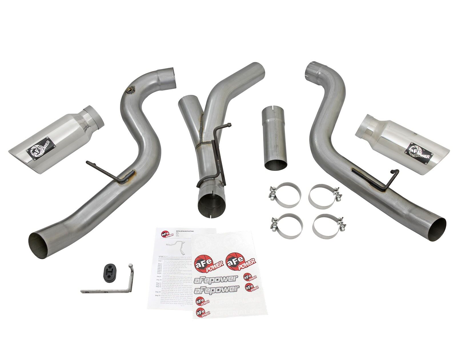 2016 Chevrolet Silverado 3500 HD LML Duramax Turbo Diesel V8 6.6L Large Bore-HD 4" 409 Stainless Steel DPF-Back Exhaust System