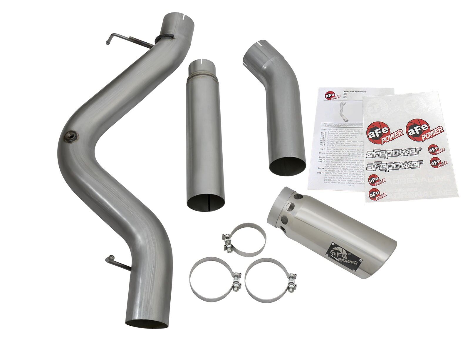 2016 Chevrolet Silverado 3500 HD LML Duramax Turbo Diesel V8 6.6L Large Bore-HD 5" 409 Stainless Steel DPF-Back Exhaust System