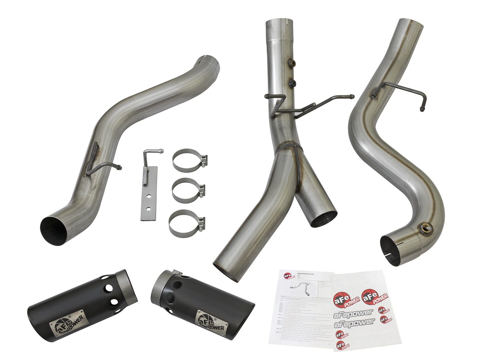 2017-2019 Chevrolet Silverado 3500 HD L5P Duramax Turbo Diesel V8 6.6L Large Bore-HD 4" 409 Stainless Steel DPF-Back Exhaust System