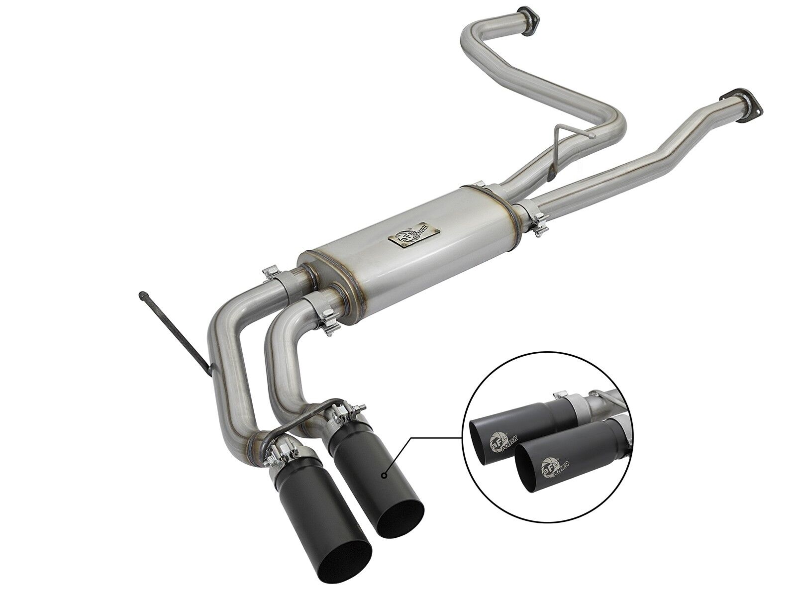 2017-2019 Nissan Titan H61 V8 5.6L Rebel Series 2-1/2" 409 Stainless Steel Cat-Back Exhaust System - 49-46126-B