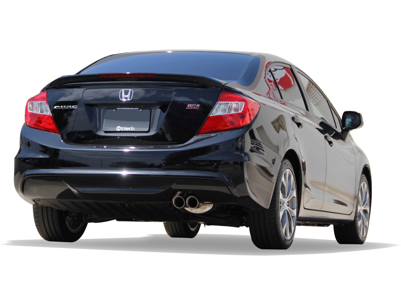 2012-2015 Honda Civic Si 2.4L Coupe Takeda 2-1/2" 409 Stainless Steel Cat-Back Exhaust System