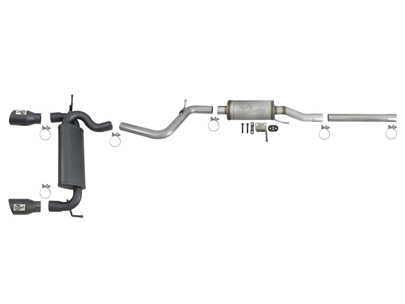 2012-2018 Jeep Wrangler JK V6 3.6L Rebel Series 2-1/2" 409 Stainless Steel Cat-Back Exhaust System
