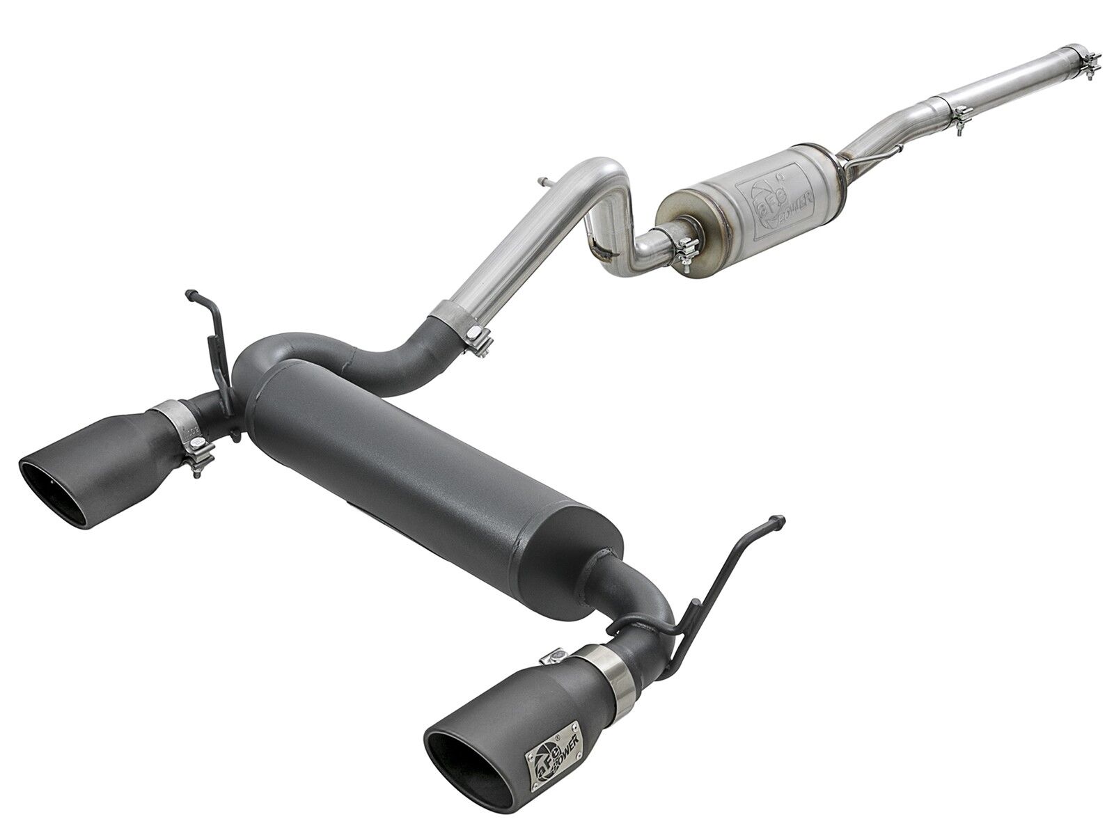 2012-2018 Jeep Wrangler JK V6 3.6L Rebel Series 2-1/2" 409 Stainless Steel Cat-Back Exhaust System - 49-48062-B