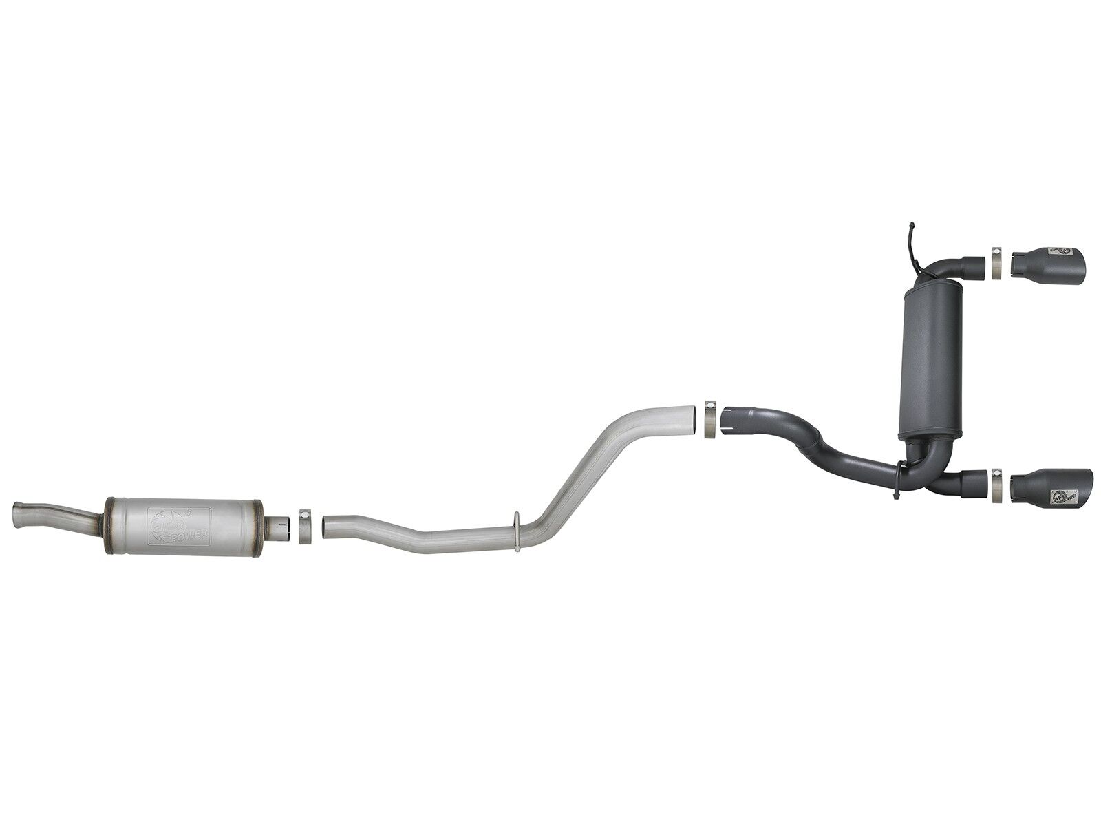 2018-2019 Jeep Wrangler JL V6 3.6L 4DR Rebel Series 2-1/2" 409 Stainless Steel Cat-Back Exhaust System