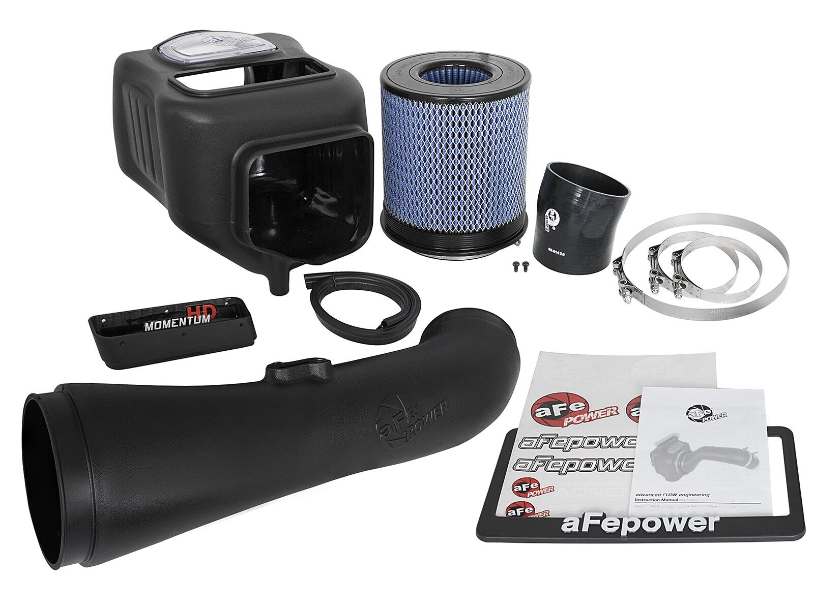 2017-2018 Chevrolet Silverado 3500 HD L5P Duramax Turbo Diesel V8 6.6L Momentum HD Cold Air Intake System w/Pro 10R Filter Media