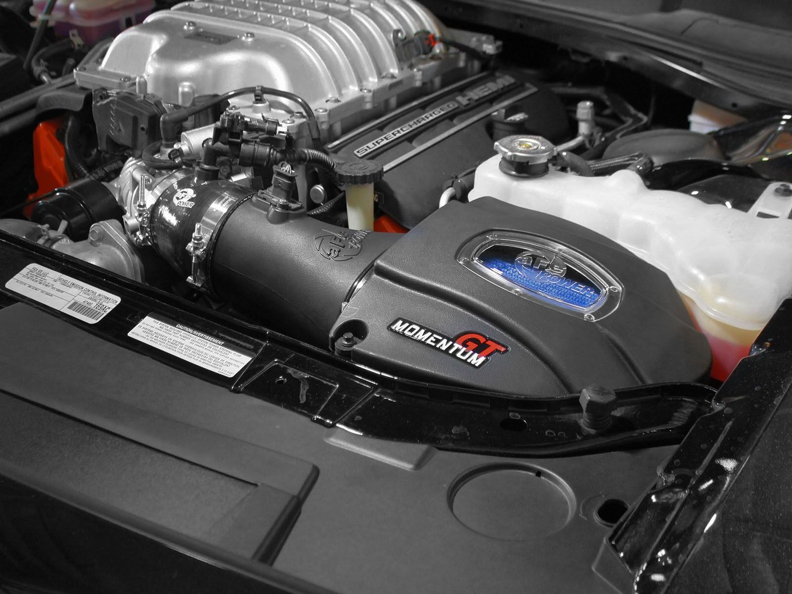 2015-2016 Dodge Charger Hellcat HEMI SRT Supercharged V8 6.2L Momentum GT Cold Air Intake System w/Dual Filter Media