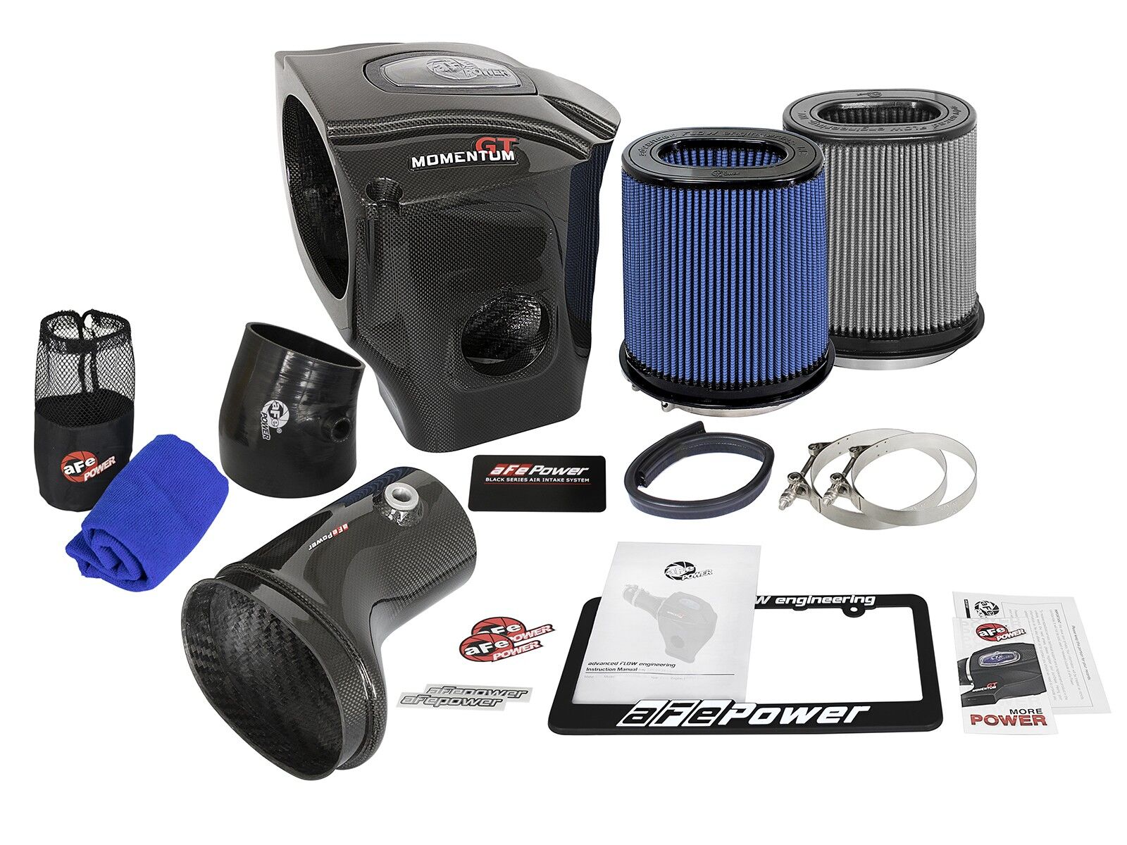 2017-2018 Dodge Charger Hellcat SRT Supercharged HEMI V8 6.2L Black Series Momentum Carbon Fiber Cold Air Intake System w/Dual Filter Media